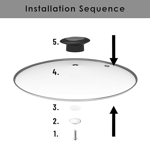 NEW Esspy G-Type Glass lid, Toughened glass Lid with Stainless Steel Rim, Pan Lid, Transparent Long Lasting Glass Lid, Glass Lid for Cookware, Backlite knob (22 CM)