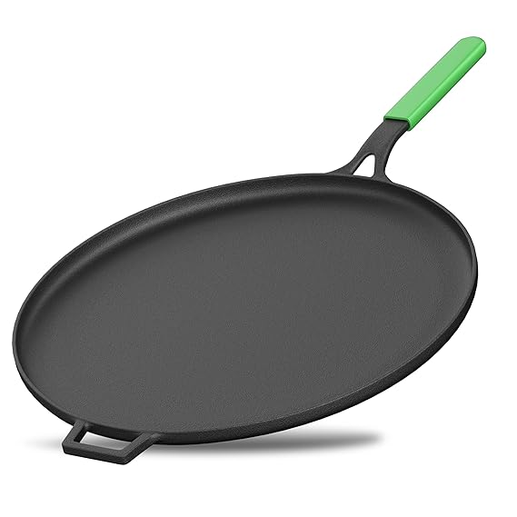 Esspy 28cm/11inch Pre-Seasoned Cast Iron Dosa Tawa 