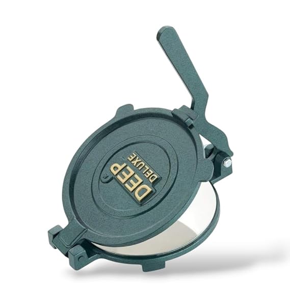 ESSPY DEEP - 7.5 inch Cast Iron Manual Roti & Puri Maker | Puri Press Machine | Empanadas & Pathiri Press | Dough Press Machine Made With Stainless Steel Inner Surface