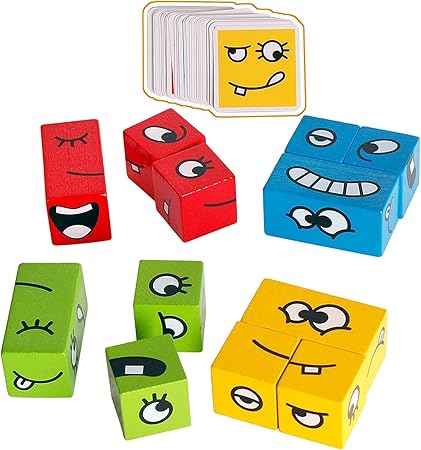 Niwlix Emoji Face Cube Puzzle Game, Puzzles for Kids