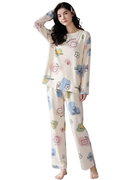 Lunza Korean Style Women's Cotton Blend Pajama Set