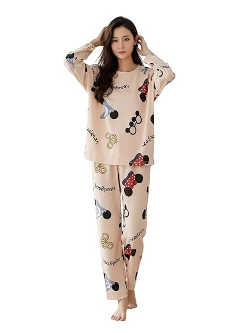 Lunza Korean Style Women's Cotton Blend Pajama Set
