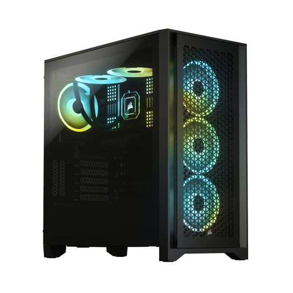 Corsair Tempered Glass, Alloy Steel 4000D Airflow Tempered Glass Mid-Tower ATX Case, Black (CC-9011200-WW)