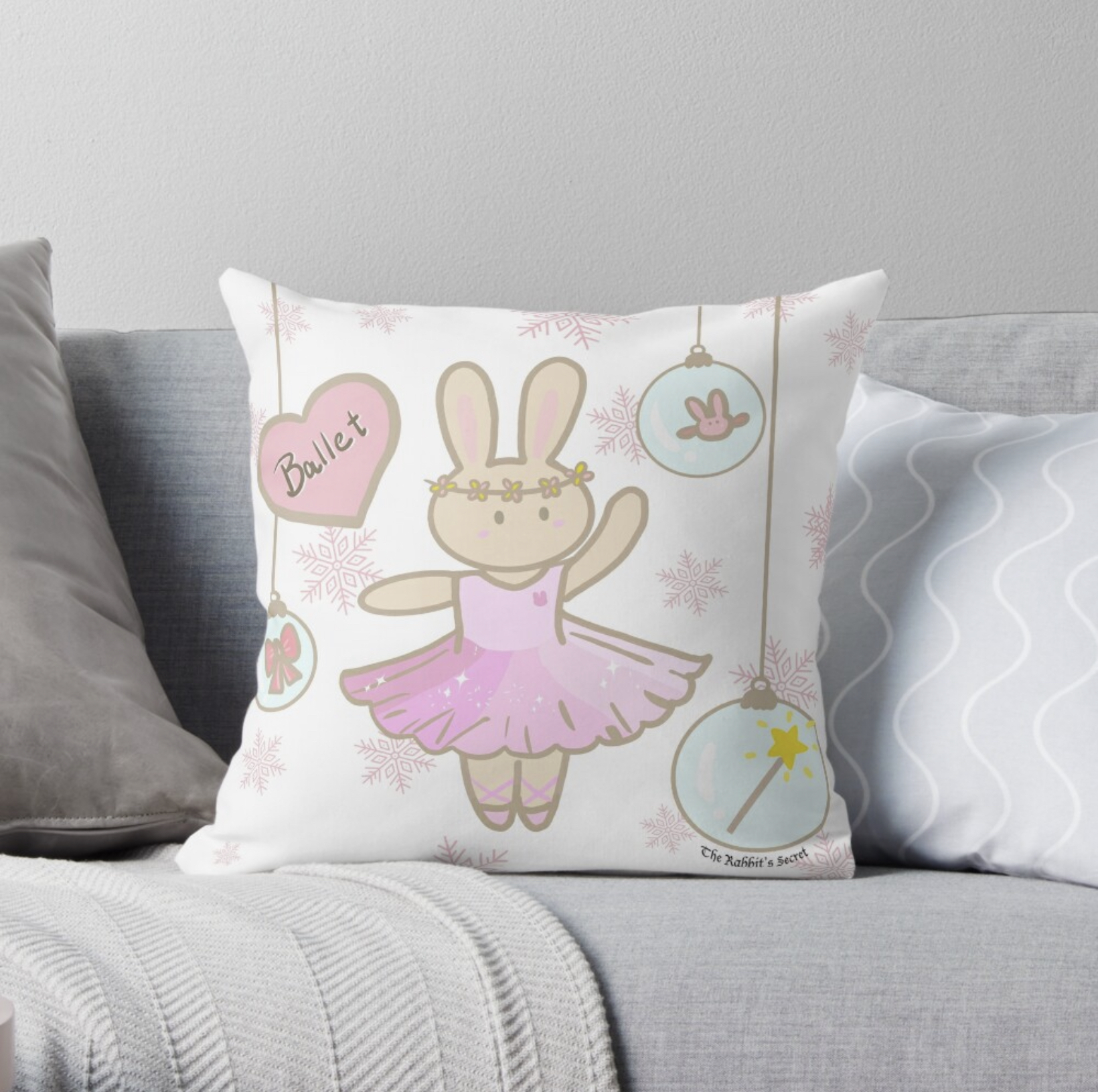 Pippin the Little Rabbit Ballerina Cushion Cover