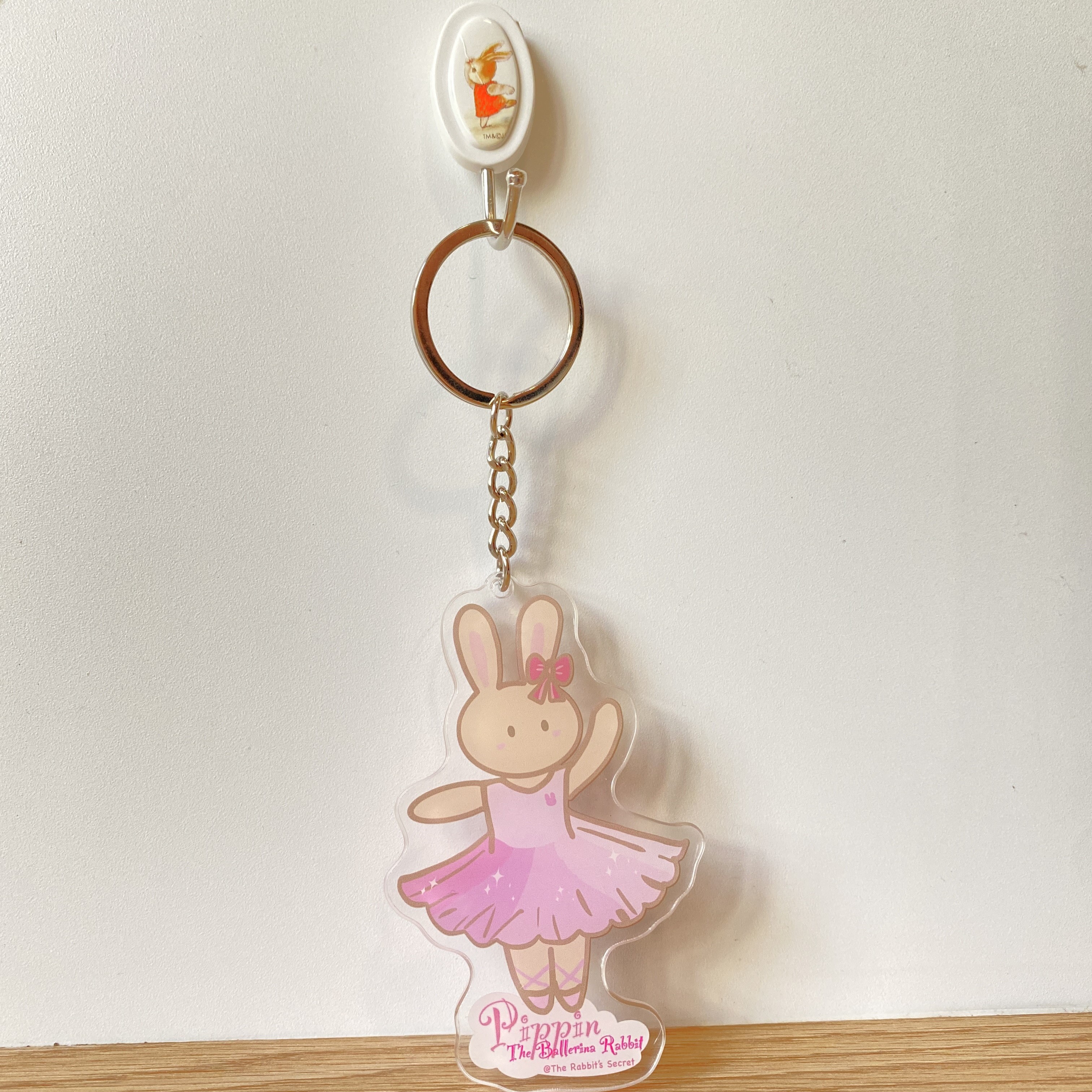 Pippin with Ribbon Ear-Tie Keychain