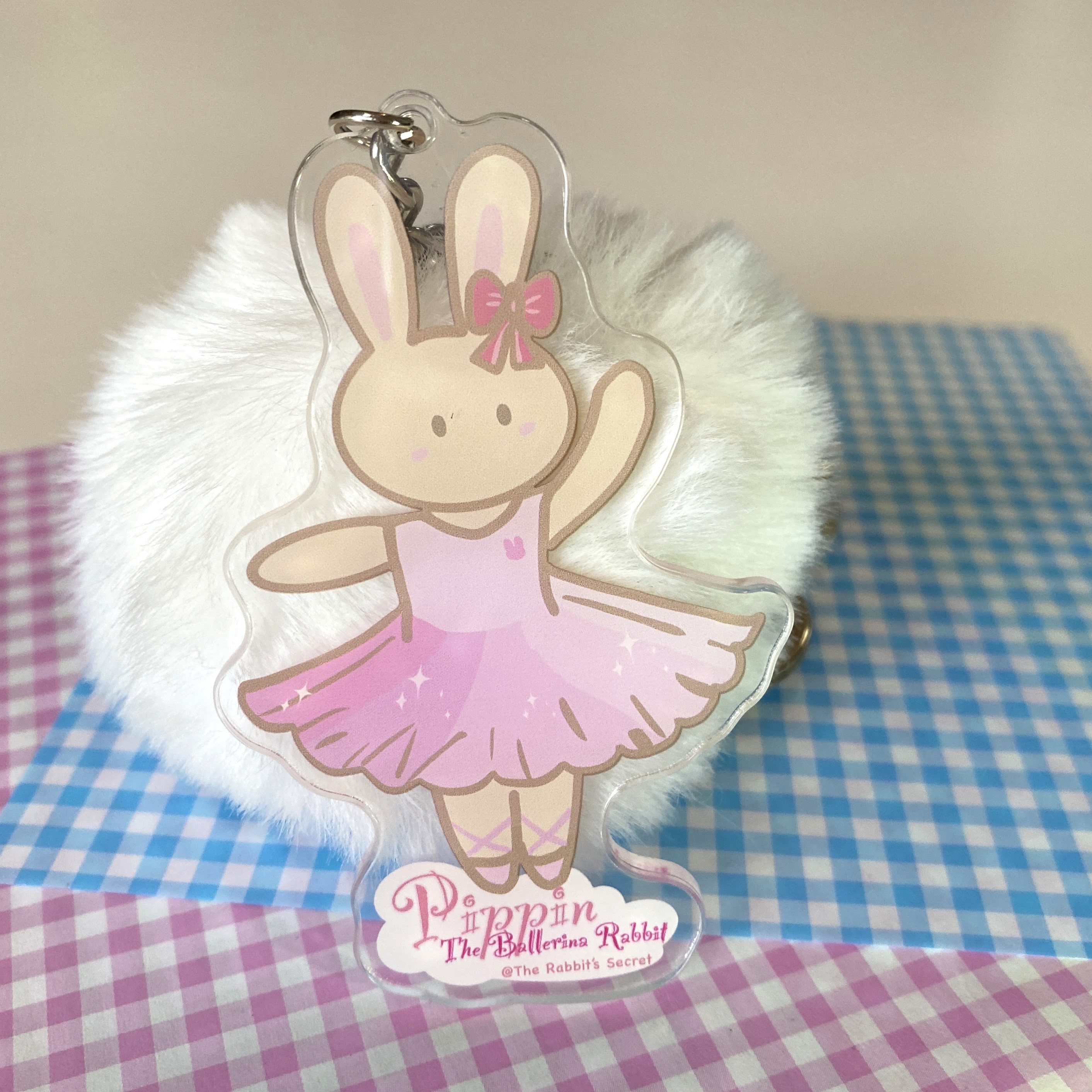 Pippin with Ribbon Ear-Tie Keychain