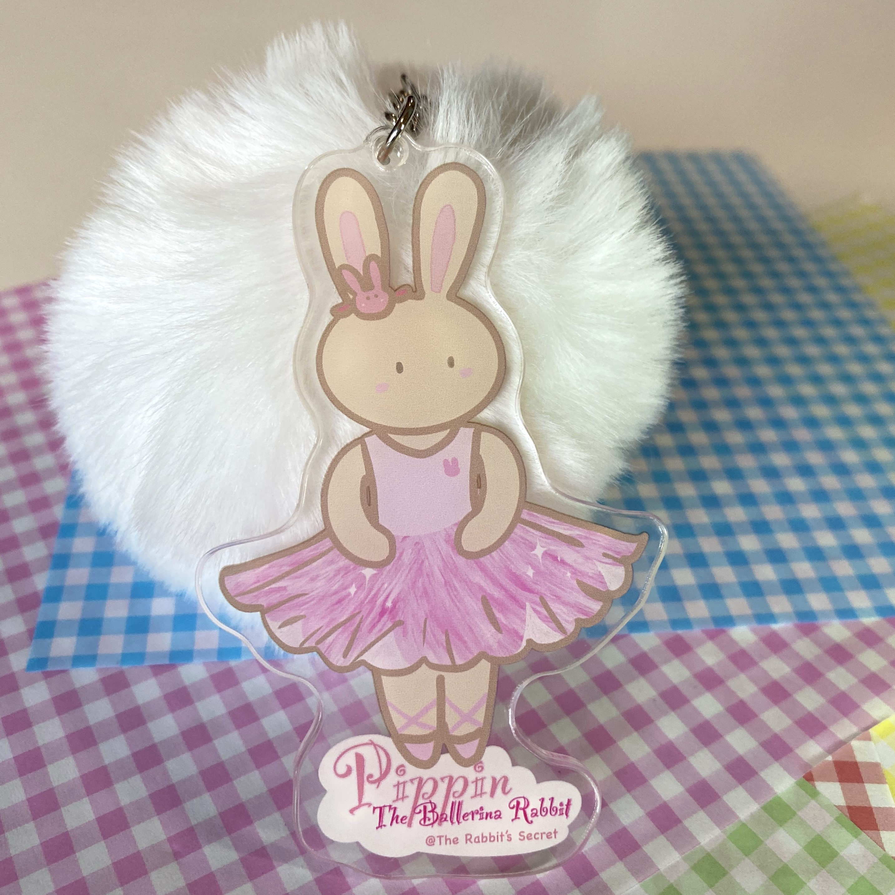 Pippin with Rabbit Ear-Tie Keychain