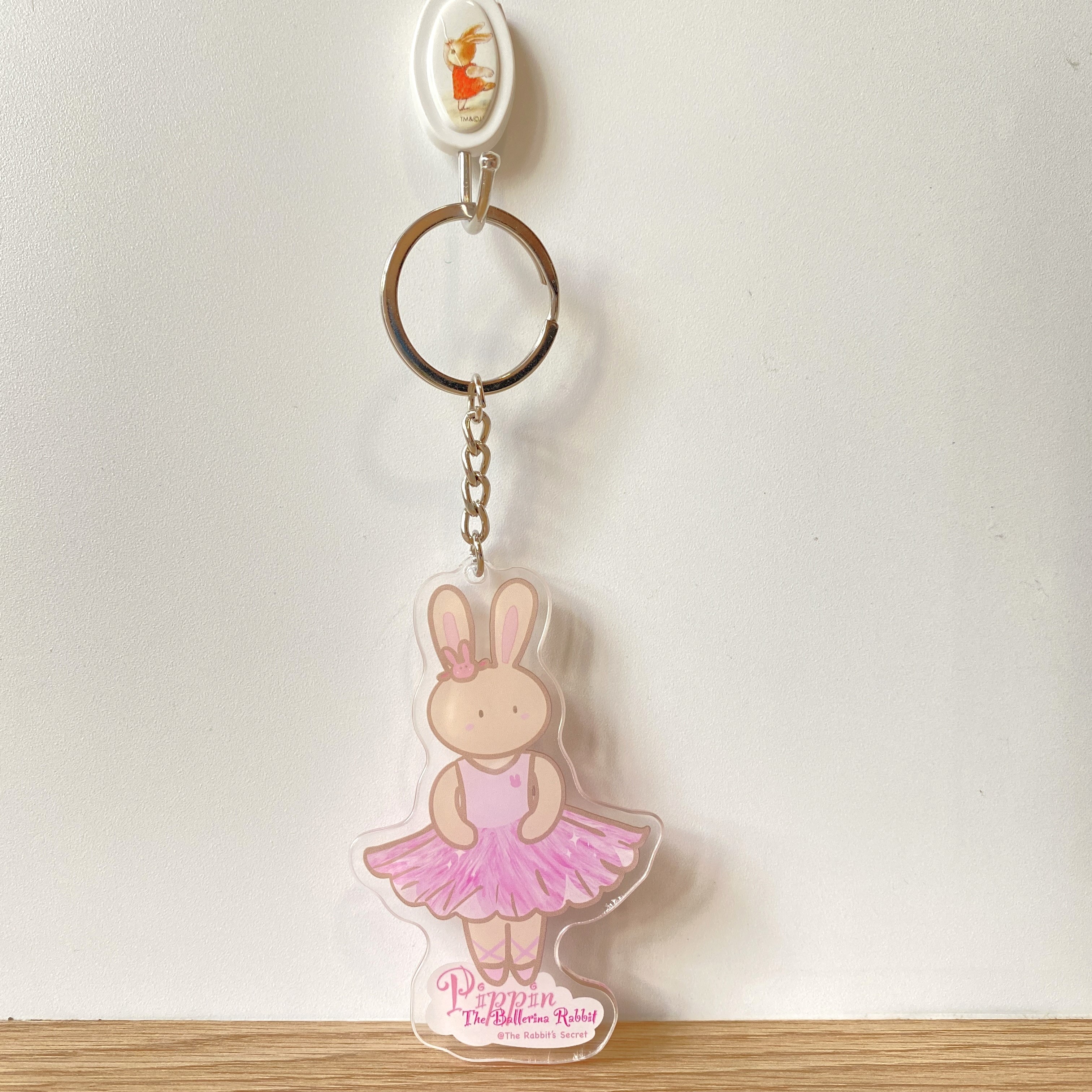 Pippin with Rabbit Ear-Tie Keychain