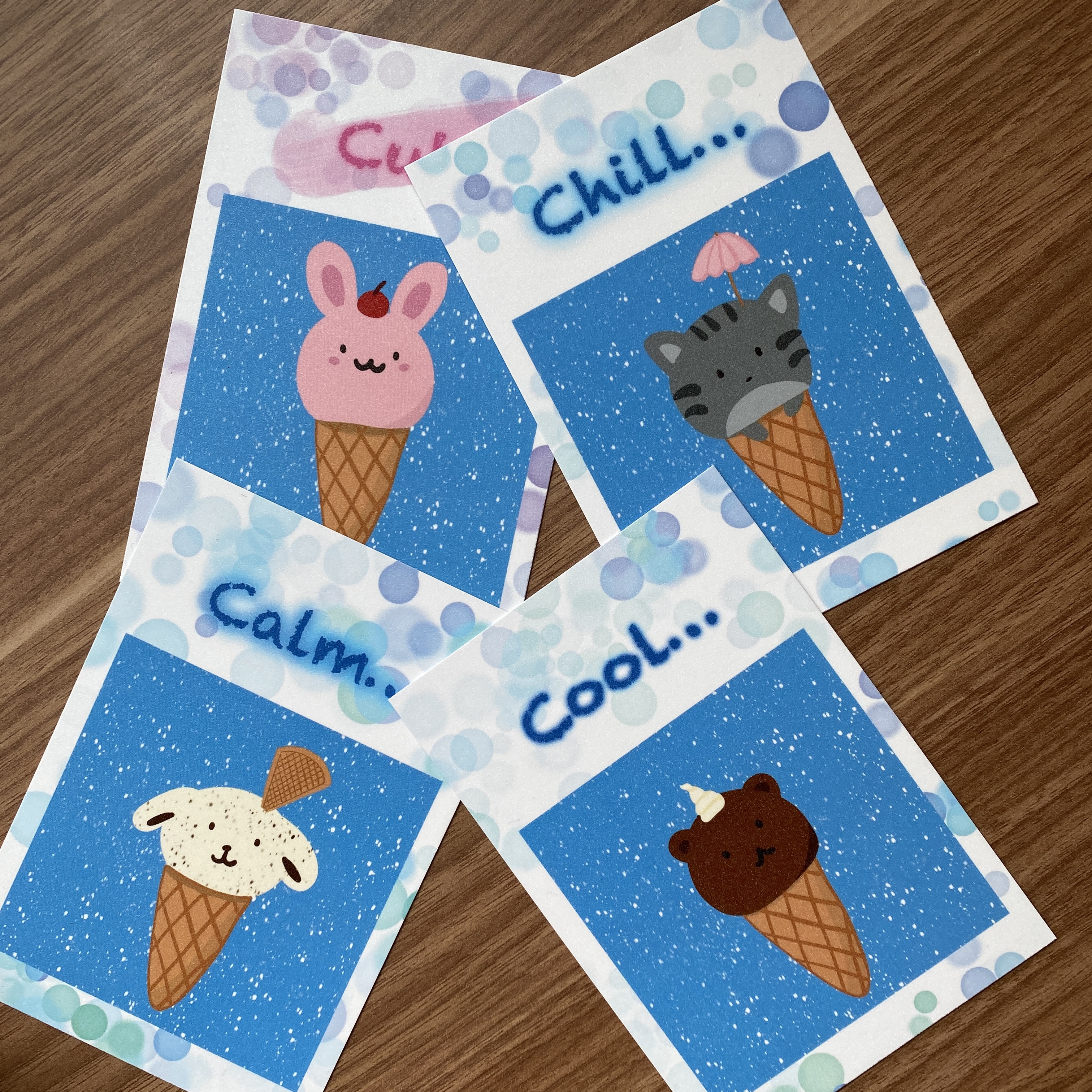 Ice Cream Friends Postcards