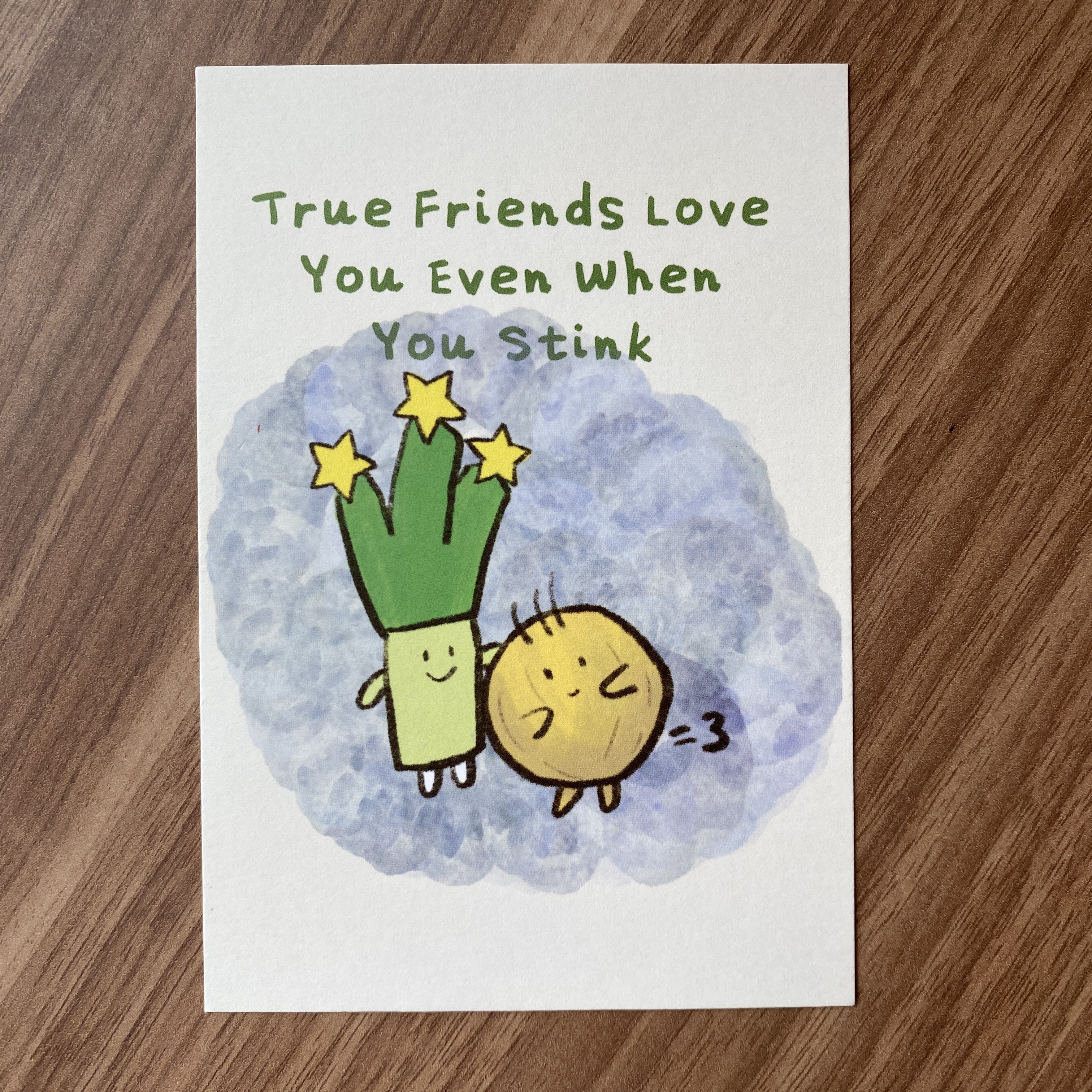 BFF Postcard (Baby Leek & Baby Onion)