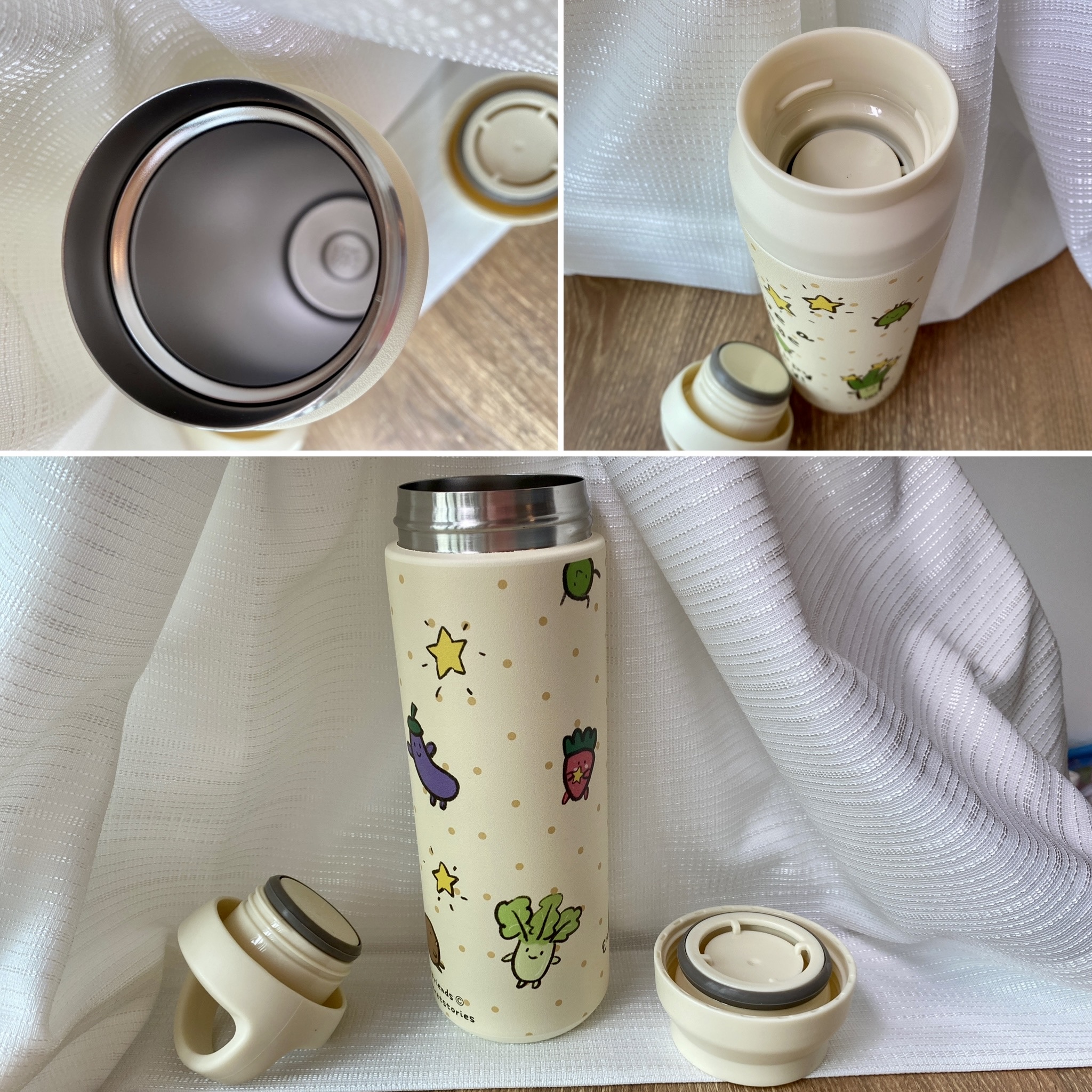 Happy Vege Day 500ml Thermal Flask Insulated Water Bottle