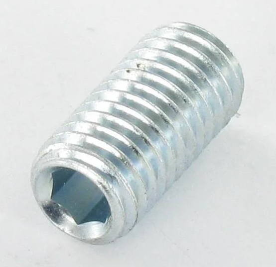 Vis métaux Sans tête six pans creux (sthc) Clé de 4 HC4 M8X8 Bout plat Acier zingué blanc