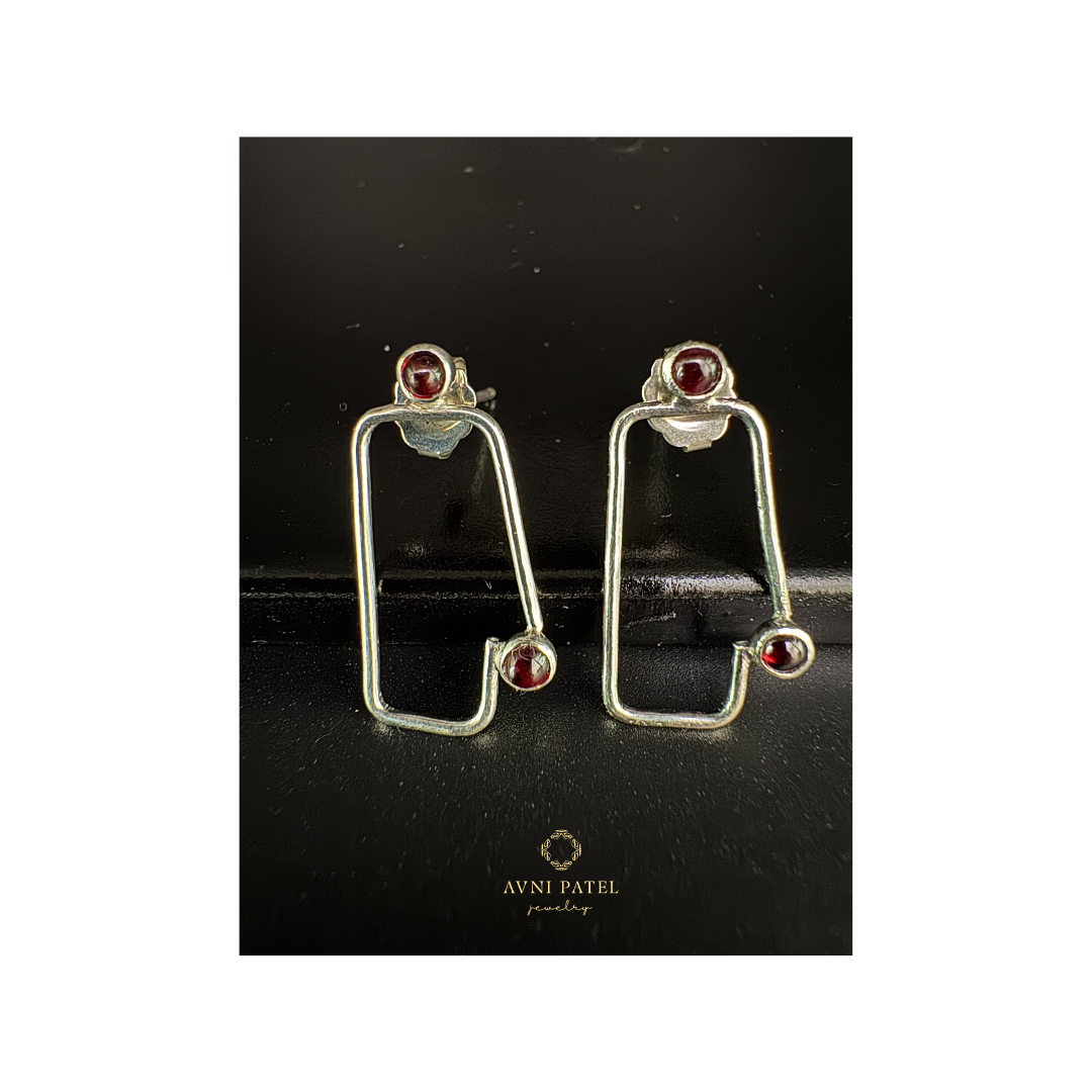 Silver Geometric Earrings