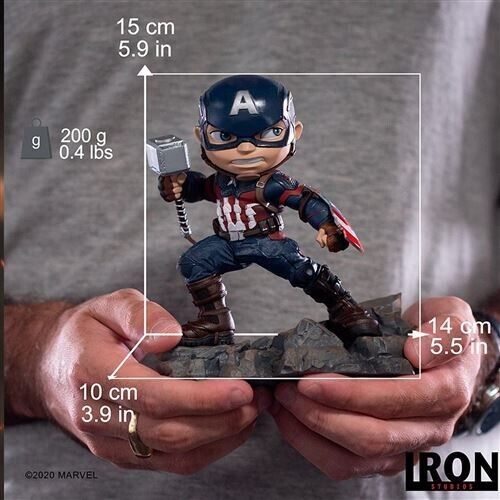 Figurine Iron Studios - Marvel Captain America – Statuette MiniCo 15cm