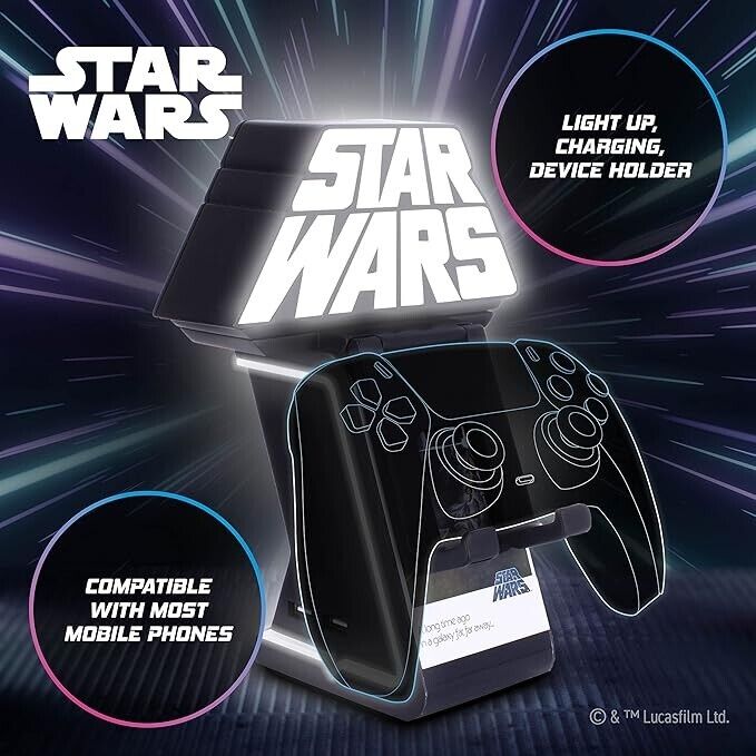 Cableguys Figurine Gaming Ikon Light Star Wars Logo - Accessoire Support manette