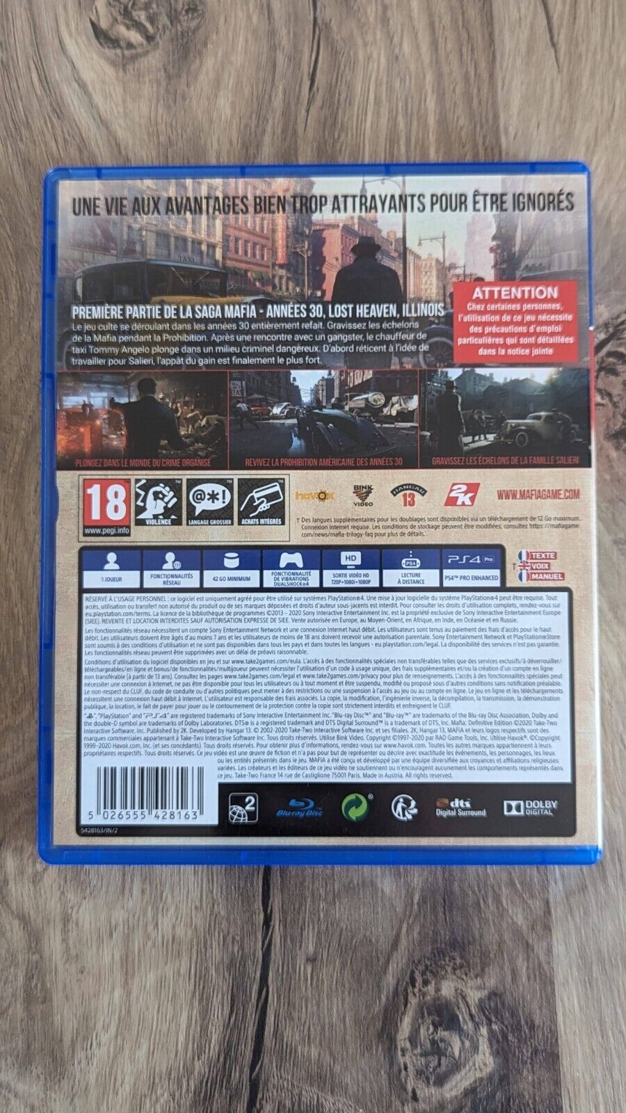 Mafia : Definitive Edition PS4