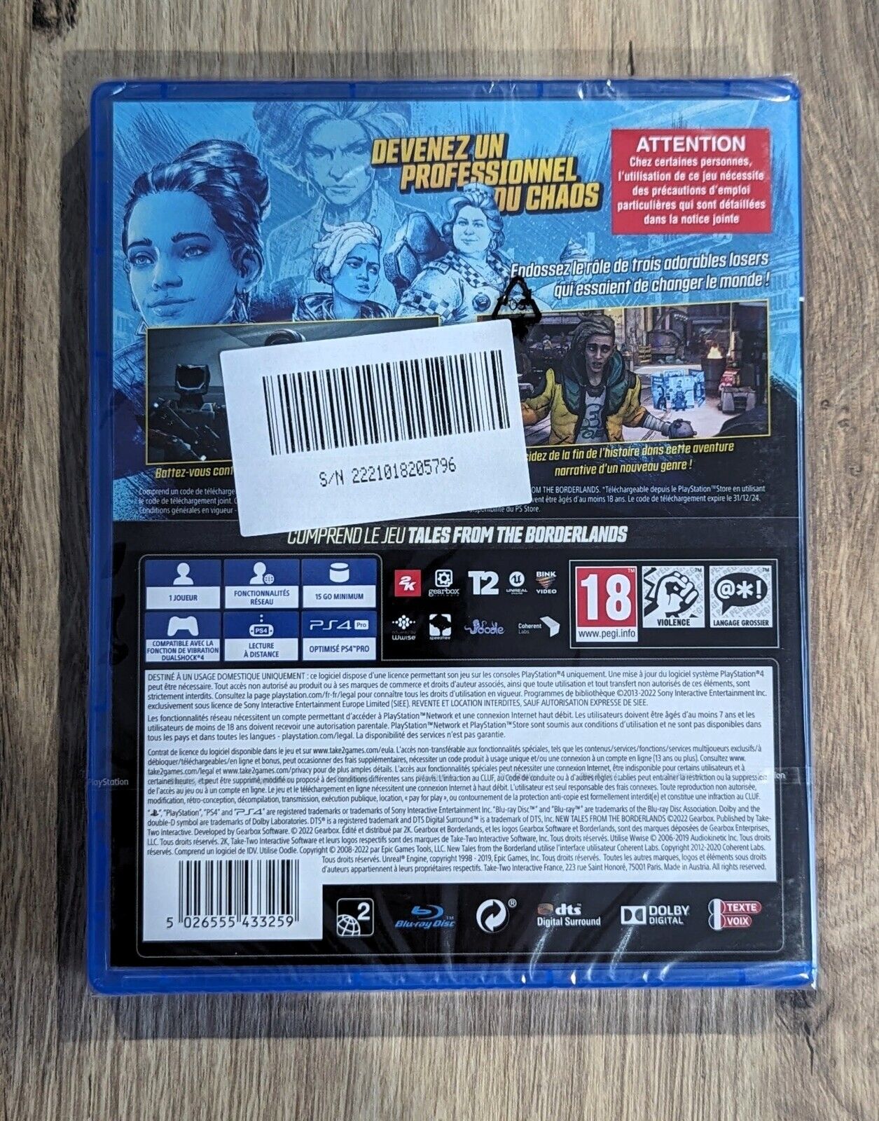 New Tales From The Borderlands : Edition Deluxe PS4