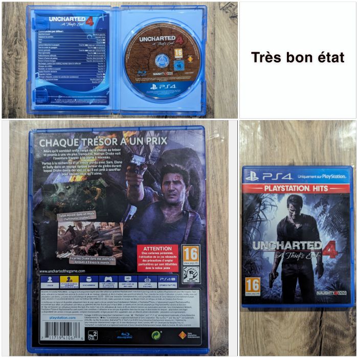 Uncharted 4 : A Thiefs End PlayStation Hits PS4