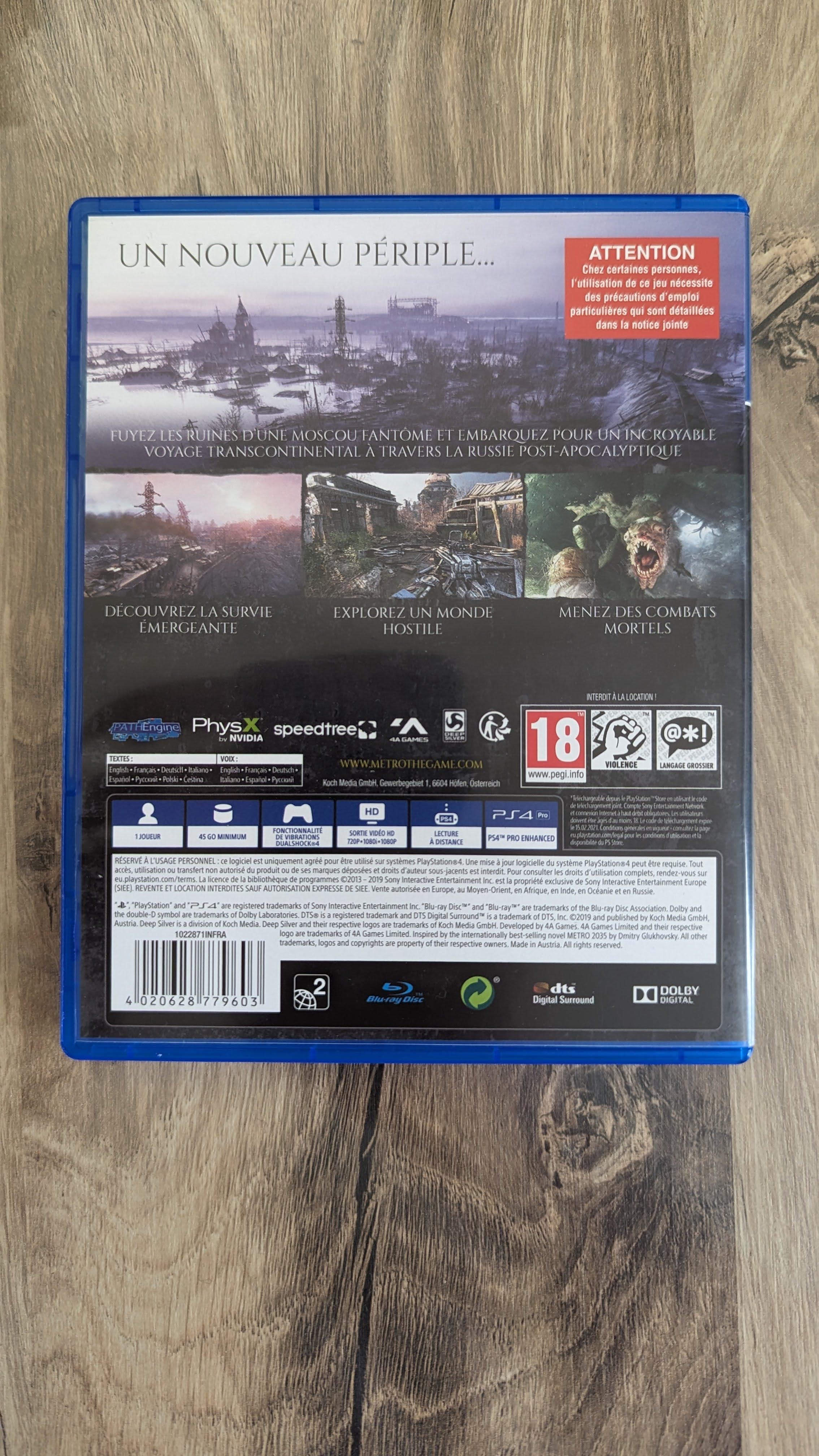 Metro Exodus PS4