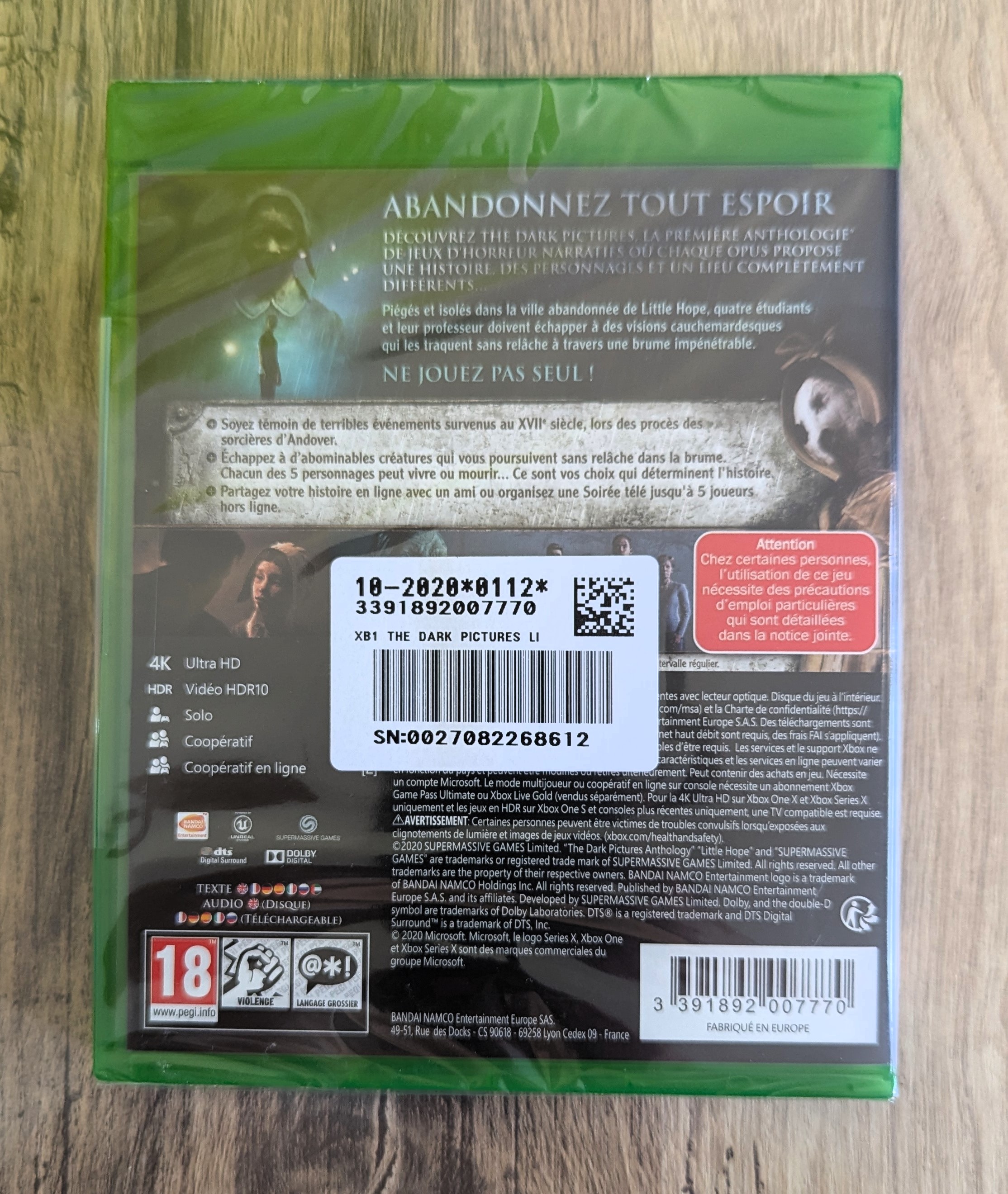 The Dark Pictures Little Hope Xbox one