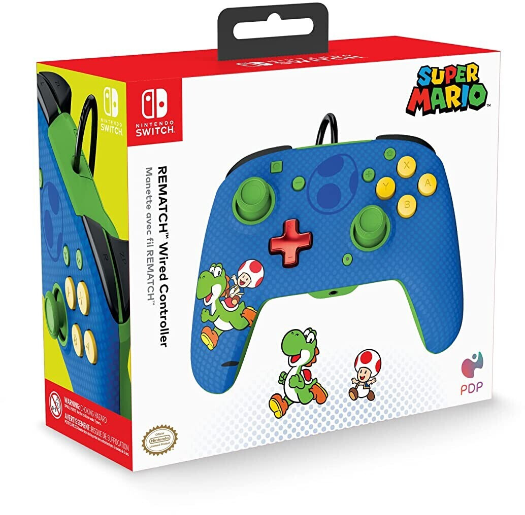 Manette Filaire Rematch Super Mario Bros Toad Yoshi Nintendo Switch, Lite, OLED