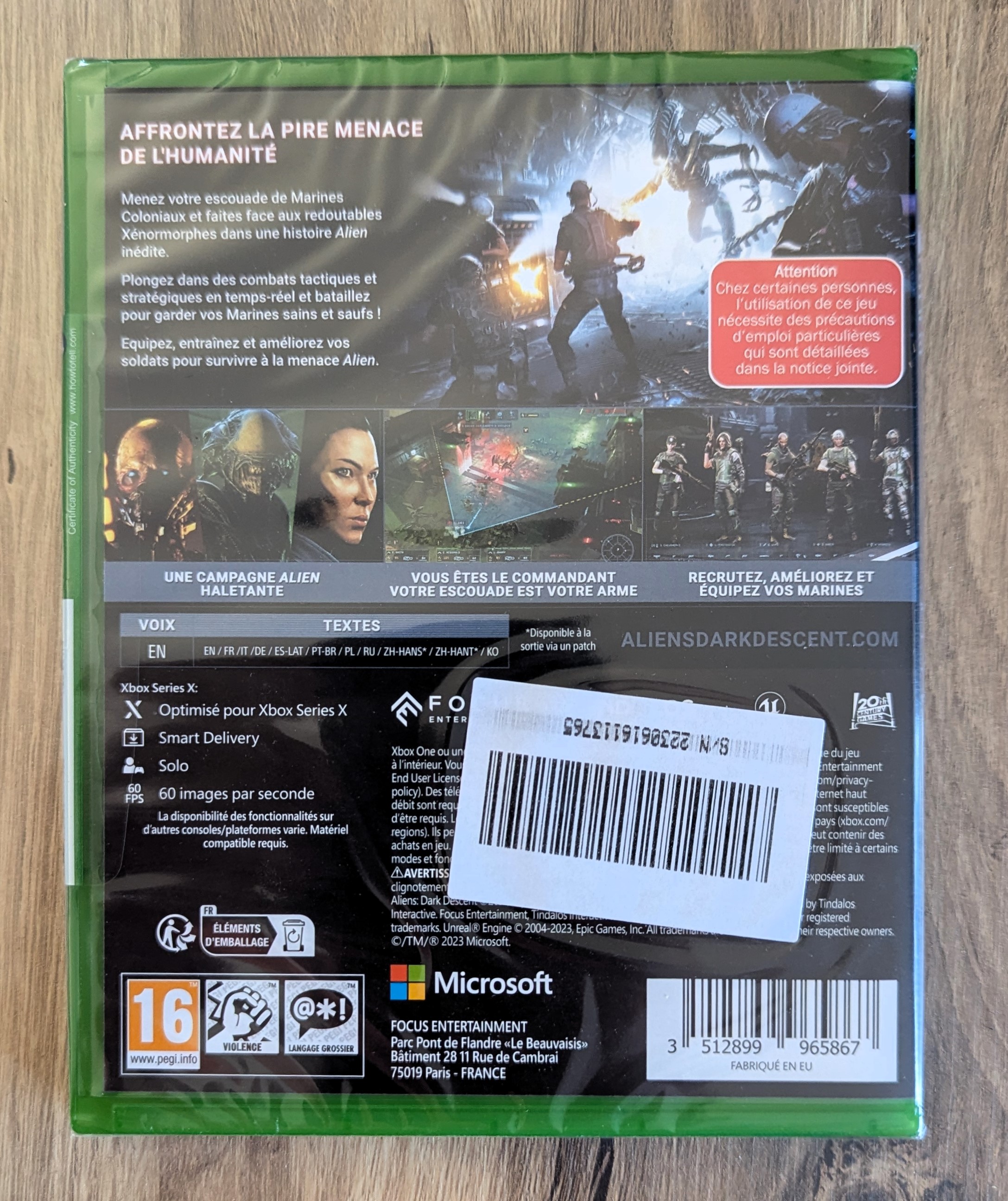 Aliens : Dark Descent : Xbox One / Xbox Series X