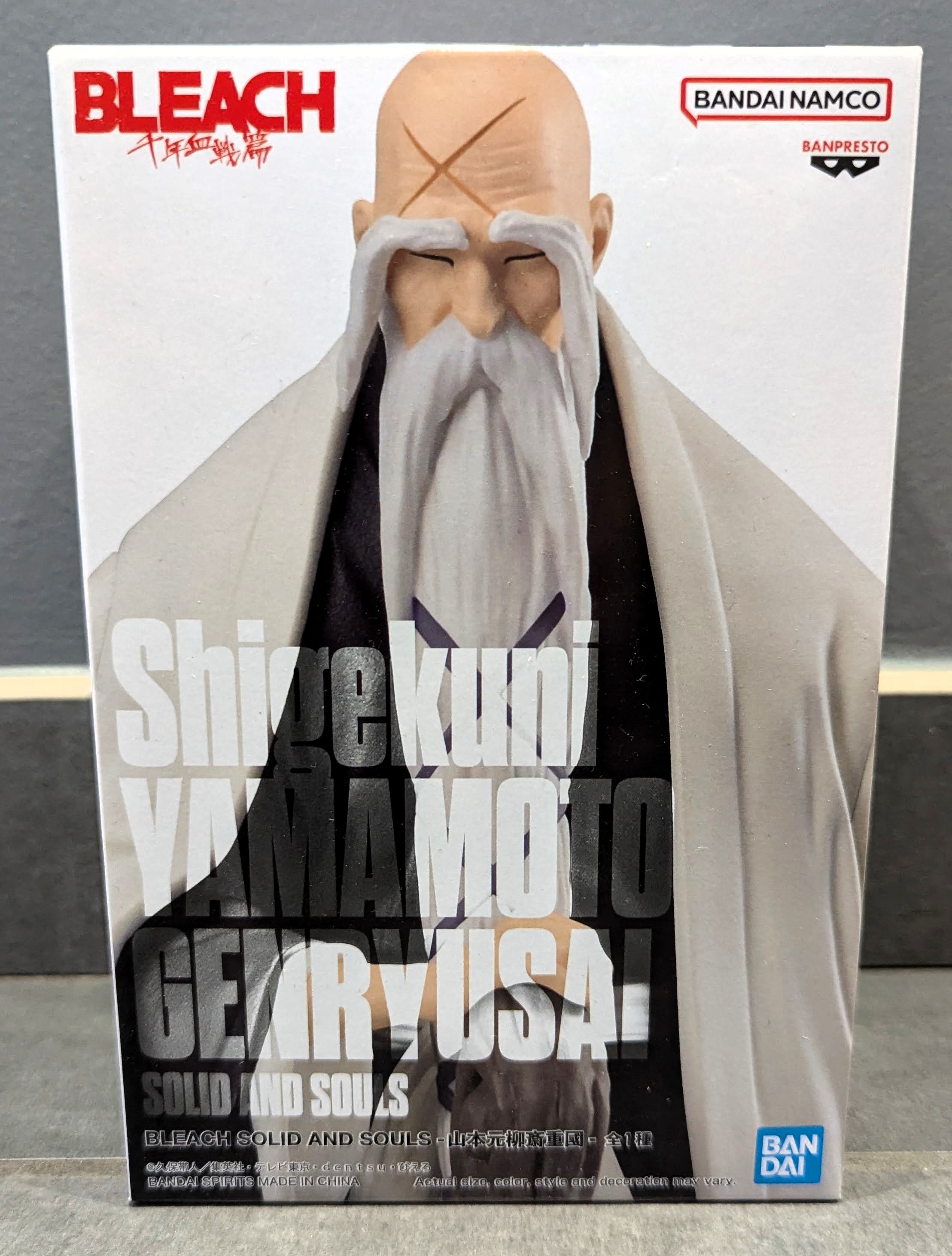 Figurine Branpresto Bleach - Shigekuni Yamamotogenryusai - Solid and Souls 15 cm