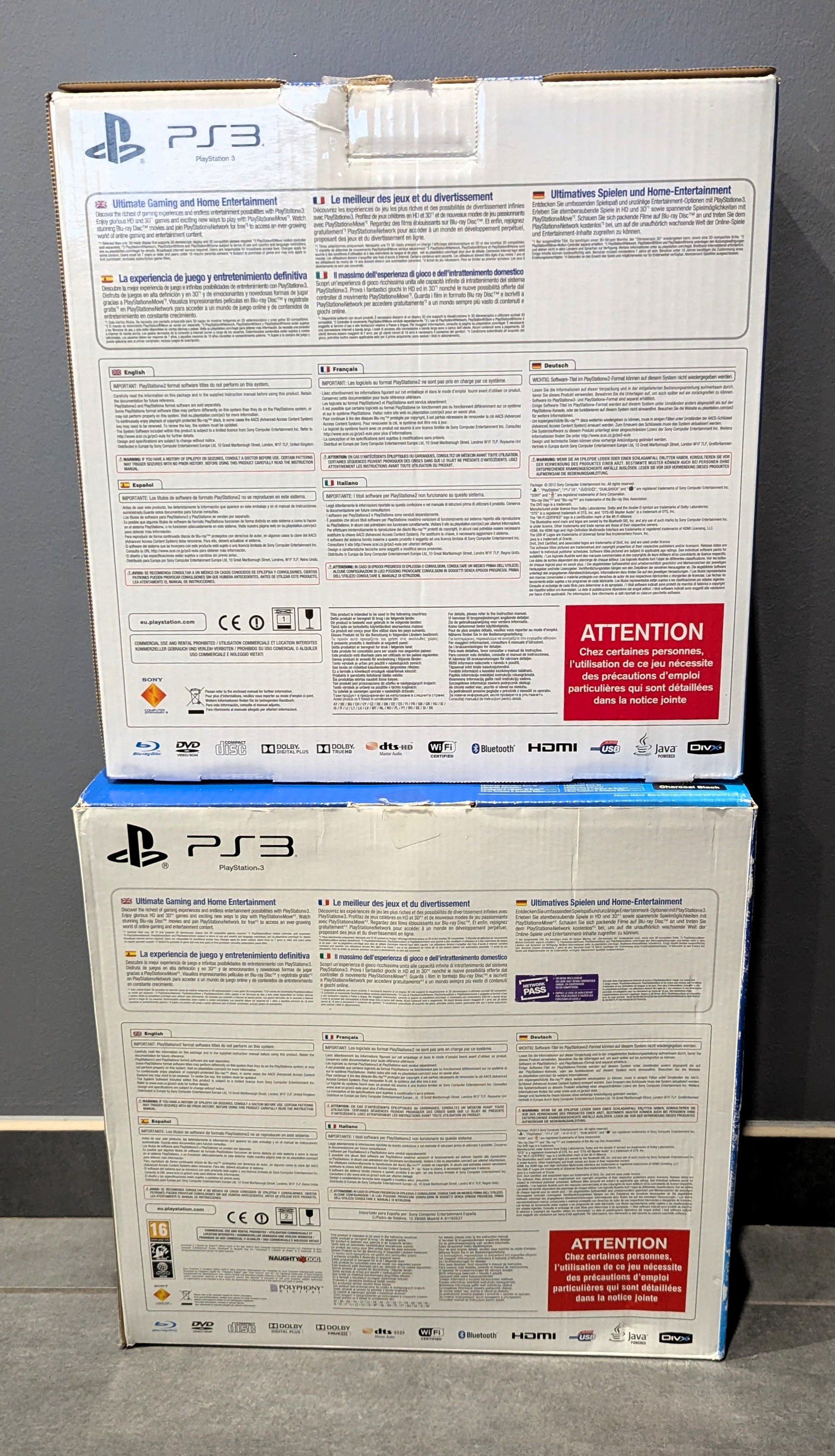 Pack Console PS3 Ultra slim 500 Go Noire - Unchated 3 - GT5