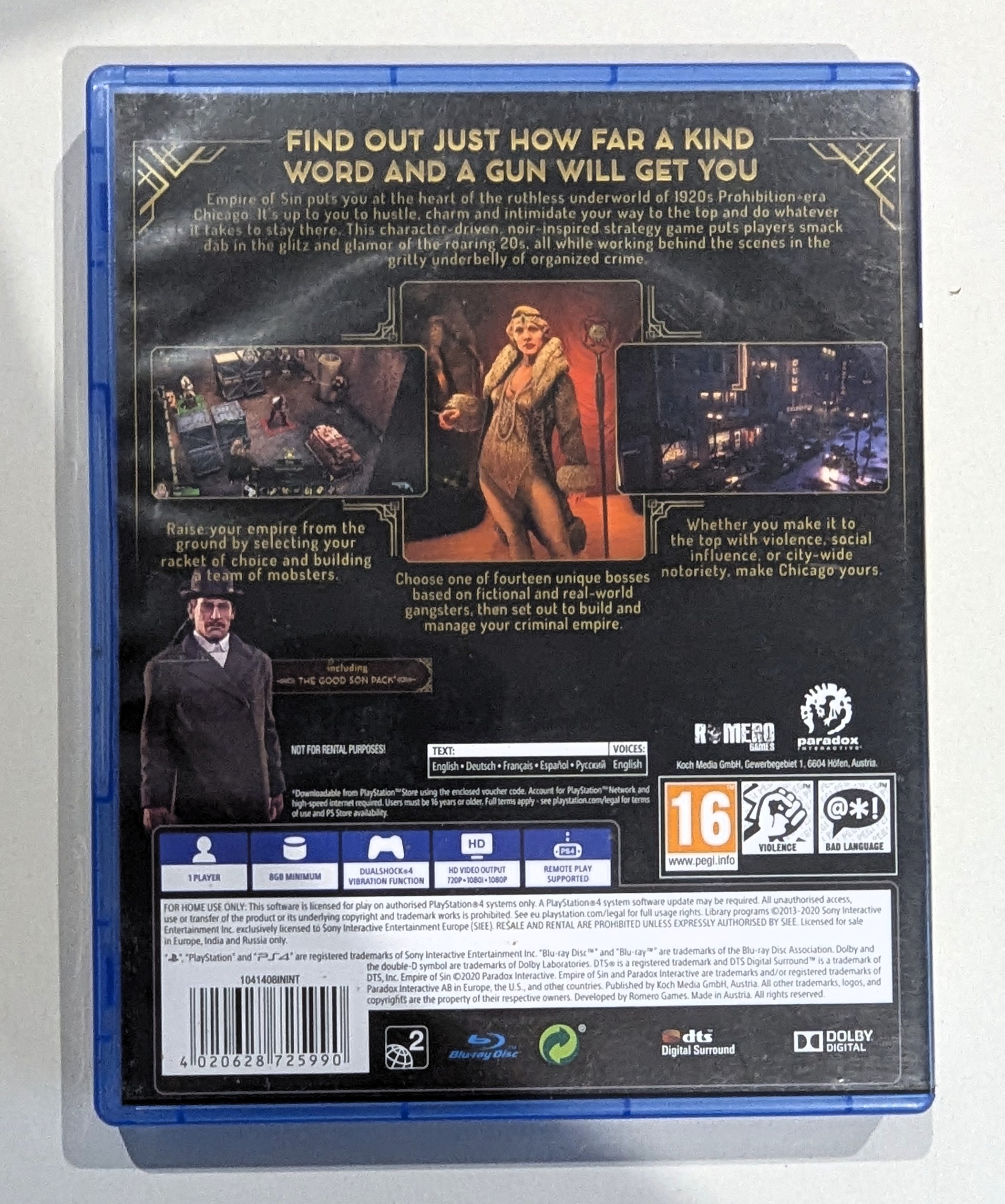 Empire of Sin - Day One Edition PS4