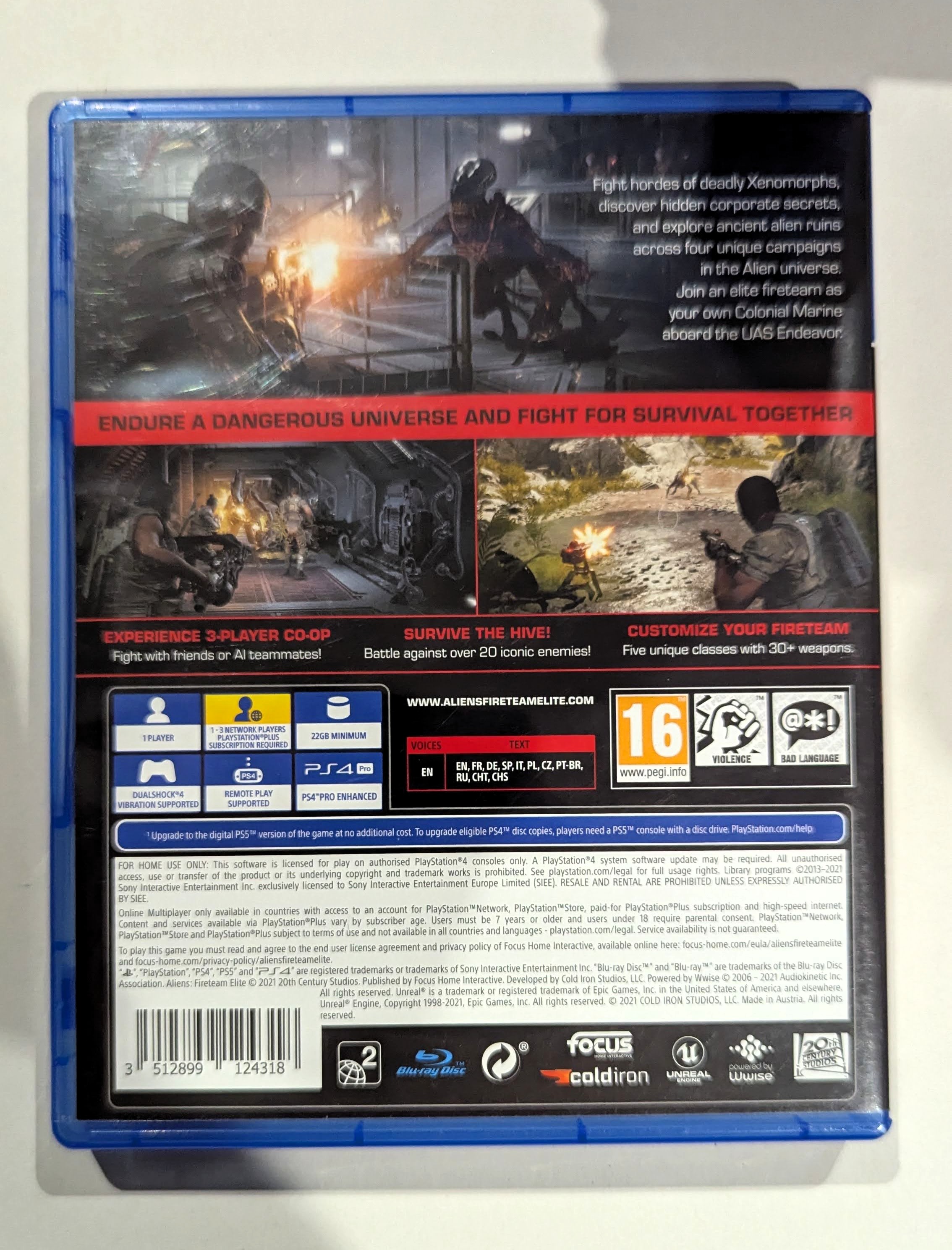 Aliens : Fireteam Elite PS4