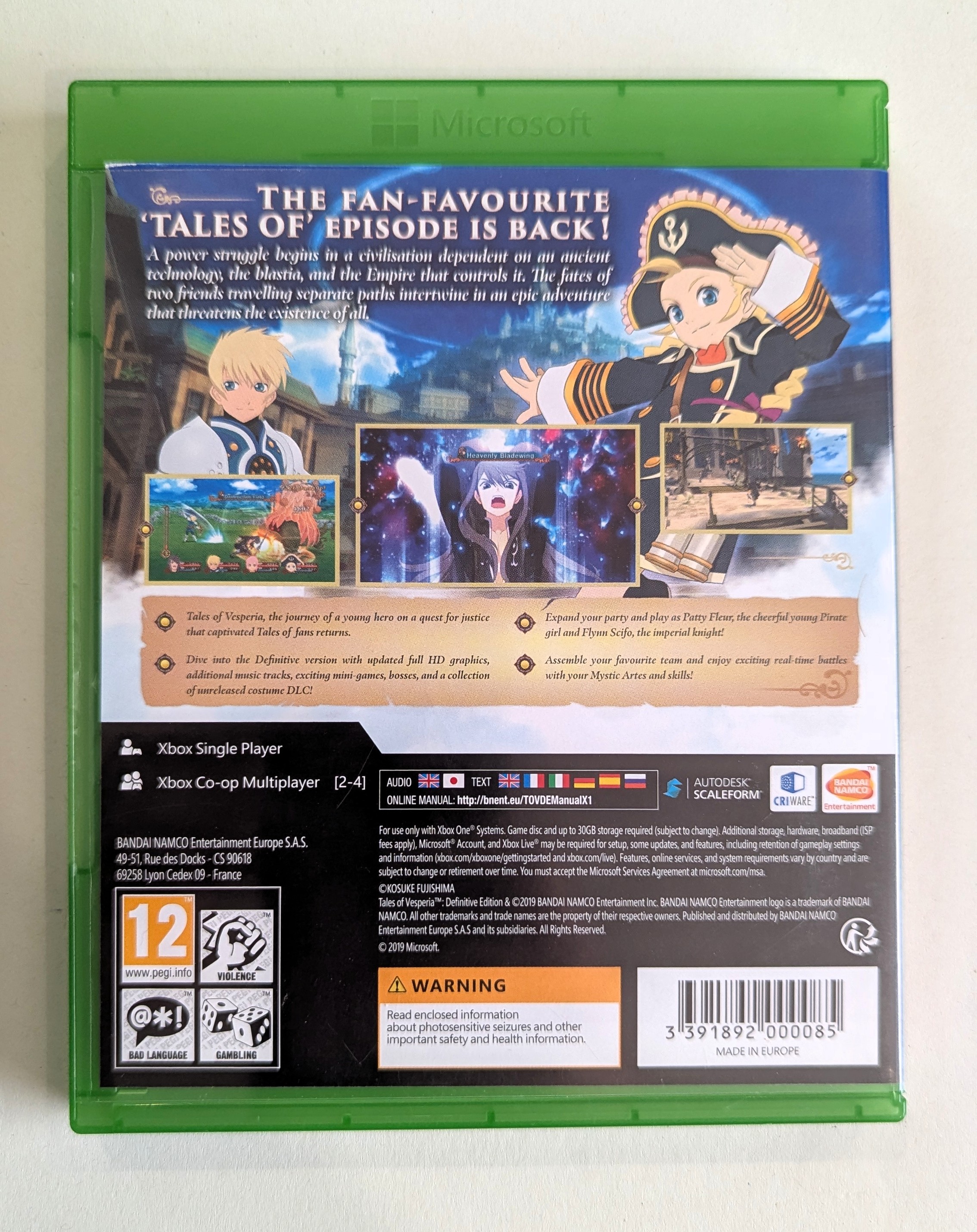Tales of Vesperia : Edition Définitive Xbox one
