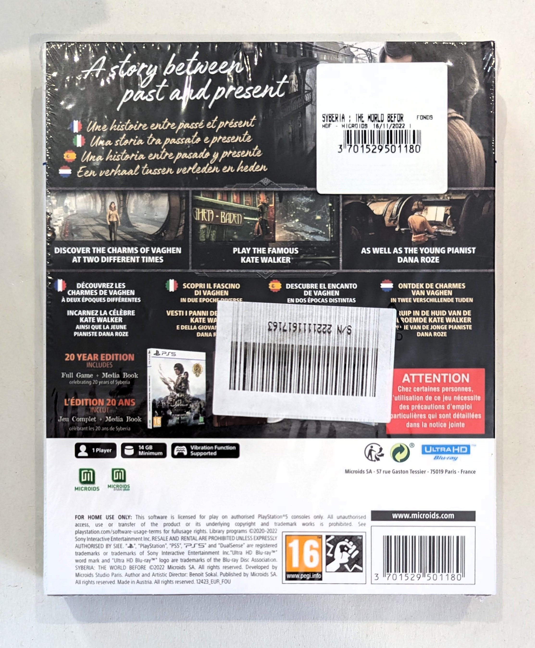 Syberia 4 : The World Before : 20 Years Edition PS5