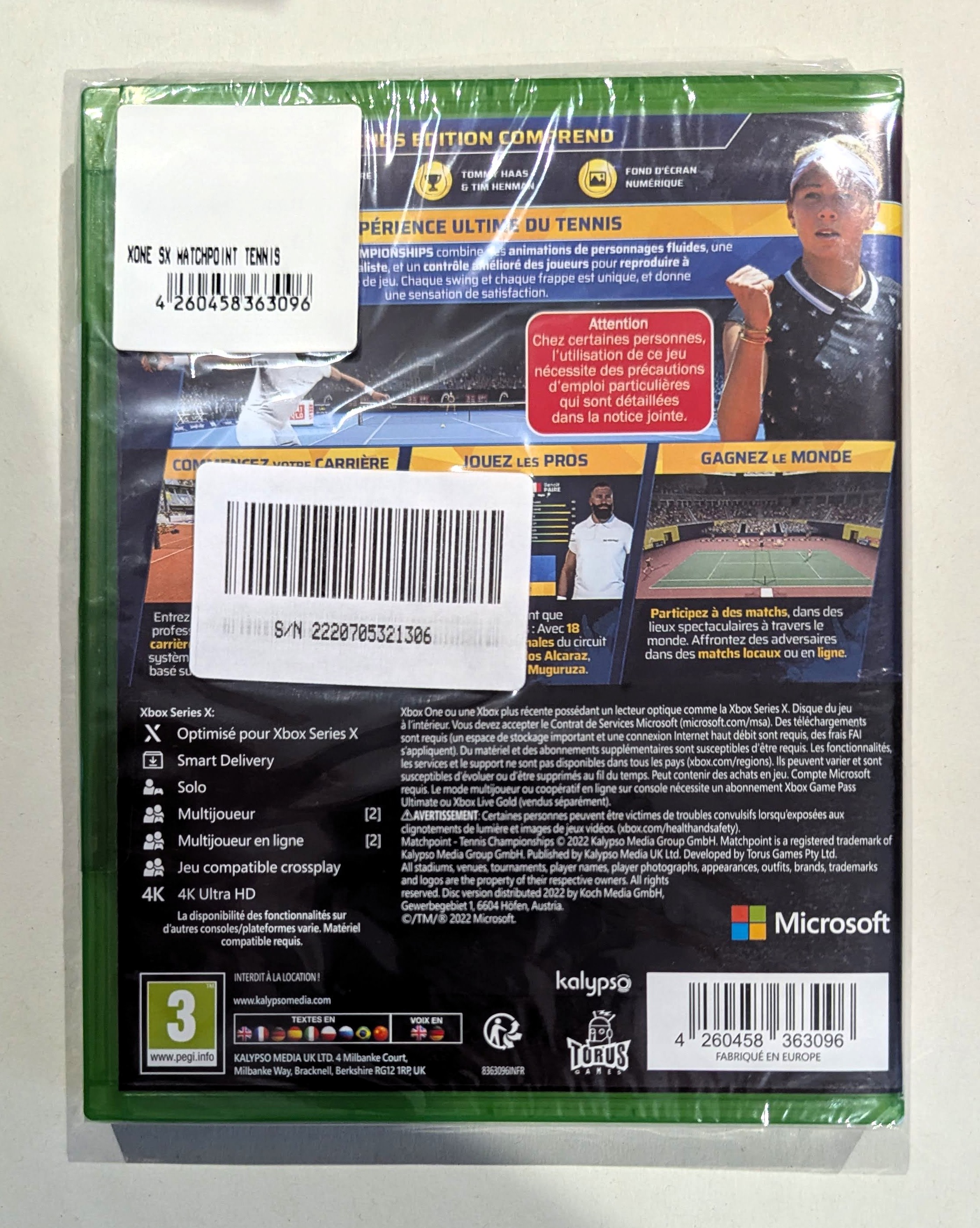 Matchpoint : Tennis Championships : Legends Edition Xbox Series X