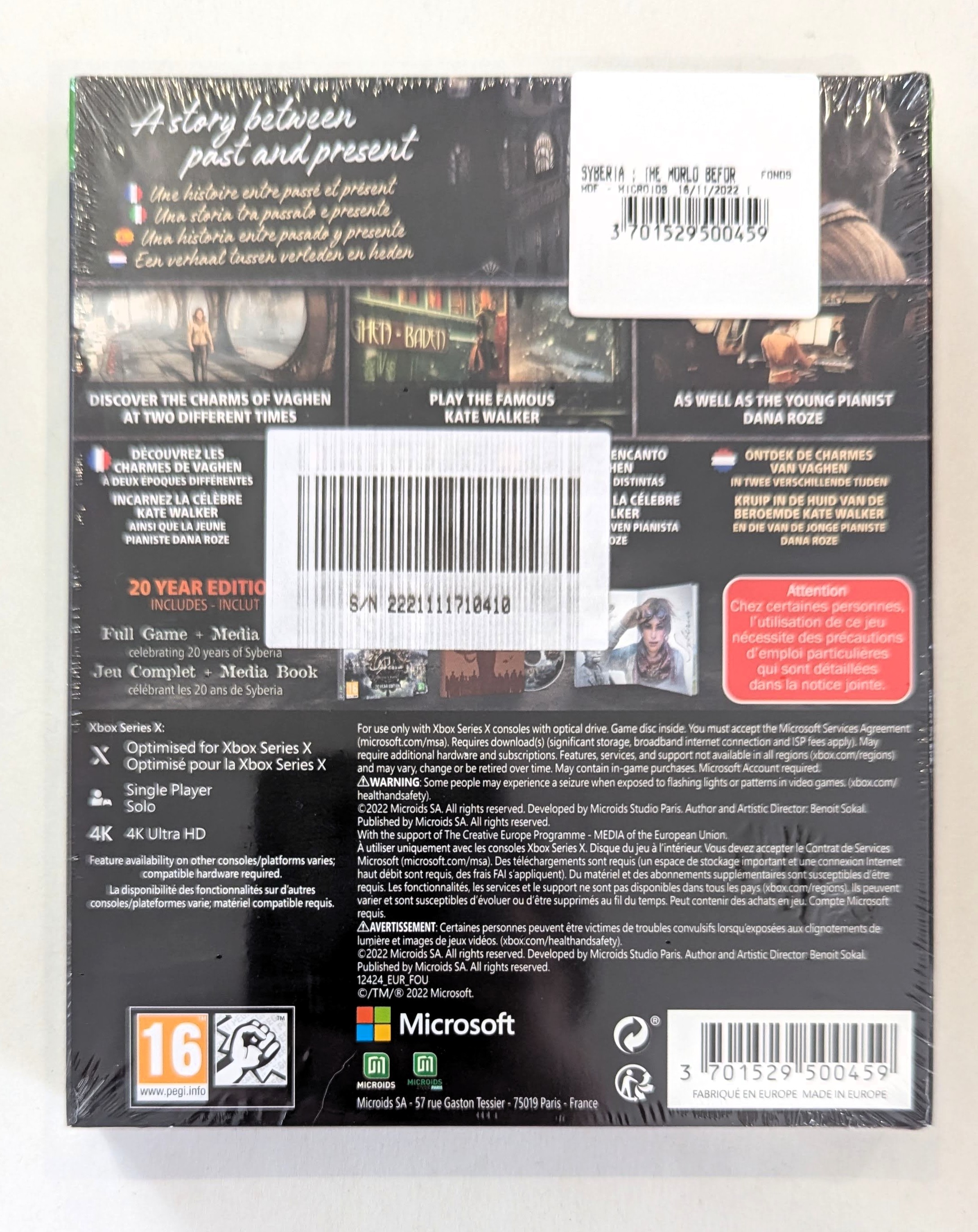 Syberia 4 : The World Before - 20 Years Edition Xbox Series X 