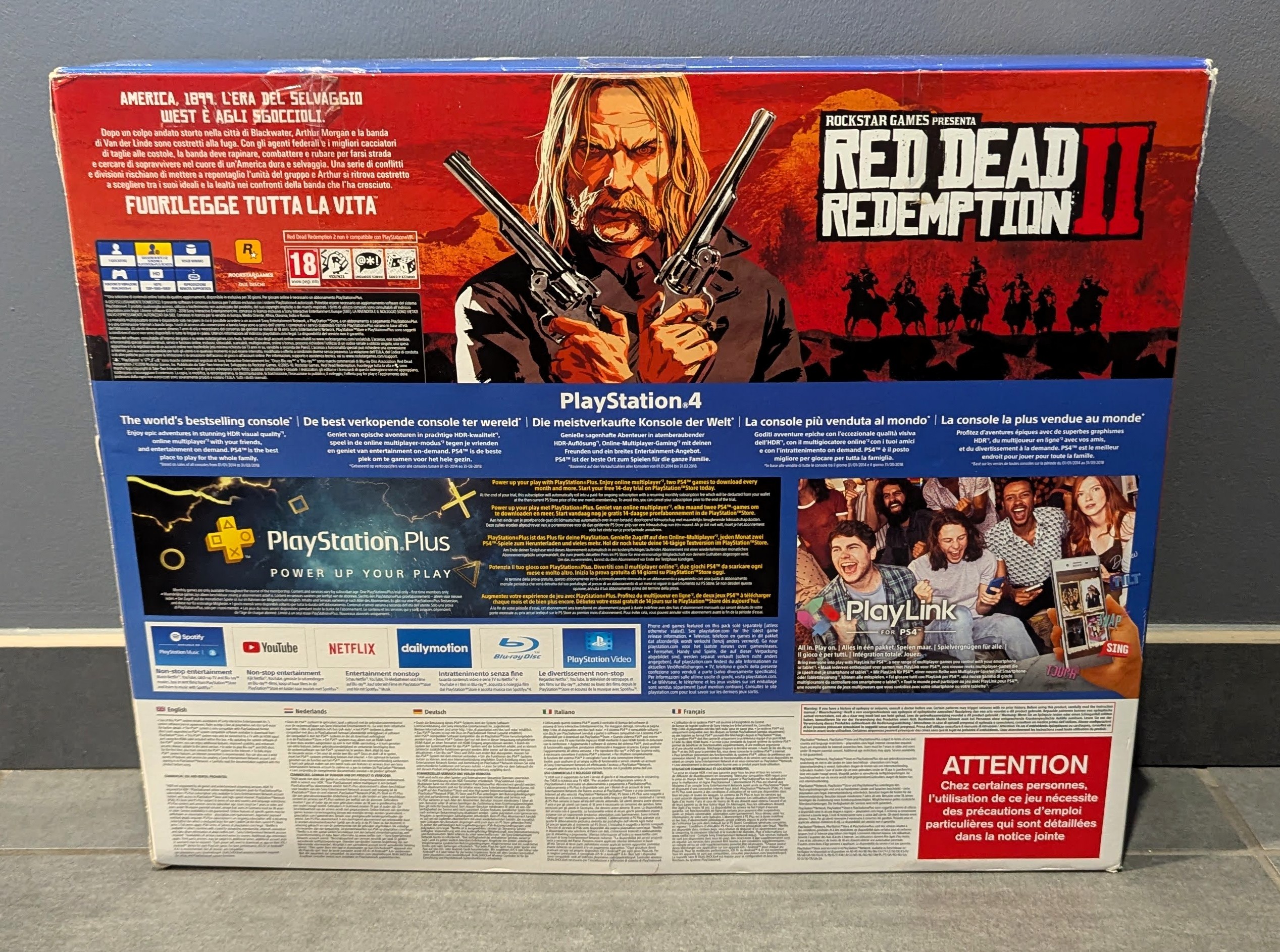 Pack PlayStation 4 Slim 500Go - Noir + Red Dead Redemption II