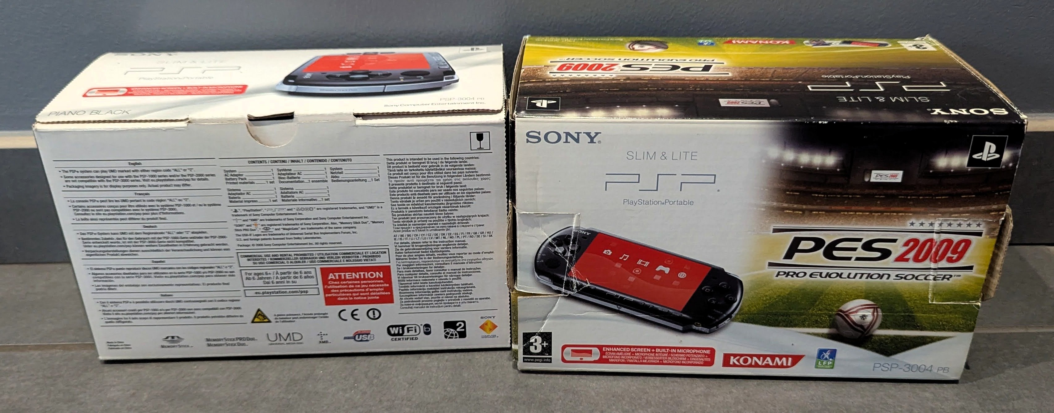Pack Console Sony PlayStation Portable 3004 Noir + PES Pro Evolution Soccer 2009