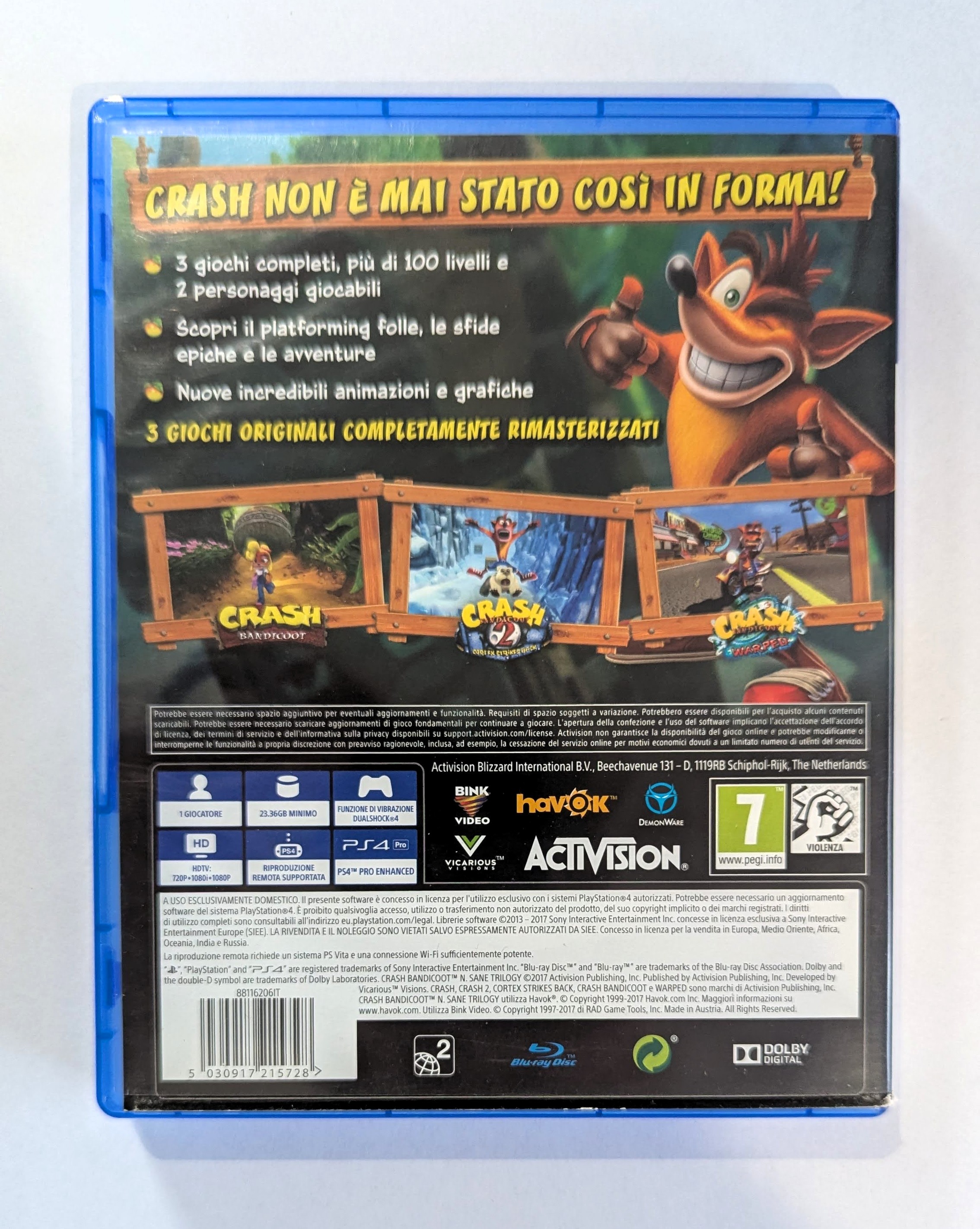 Crash Bandicoot N. Sane Trilogy pour PS4
