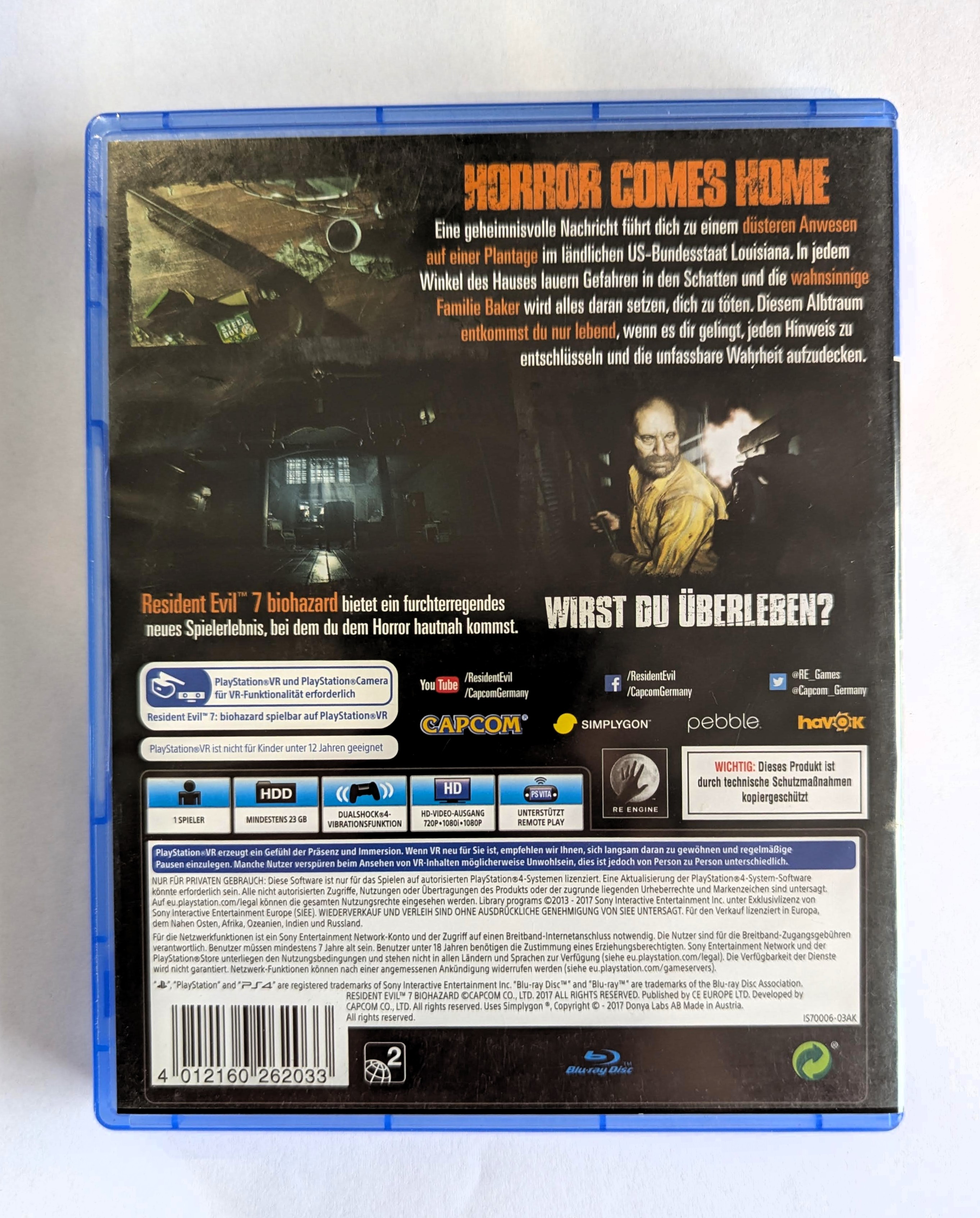 Resident Evil: Biohazard PS4