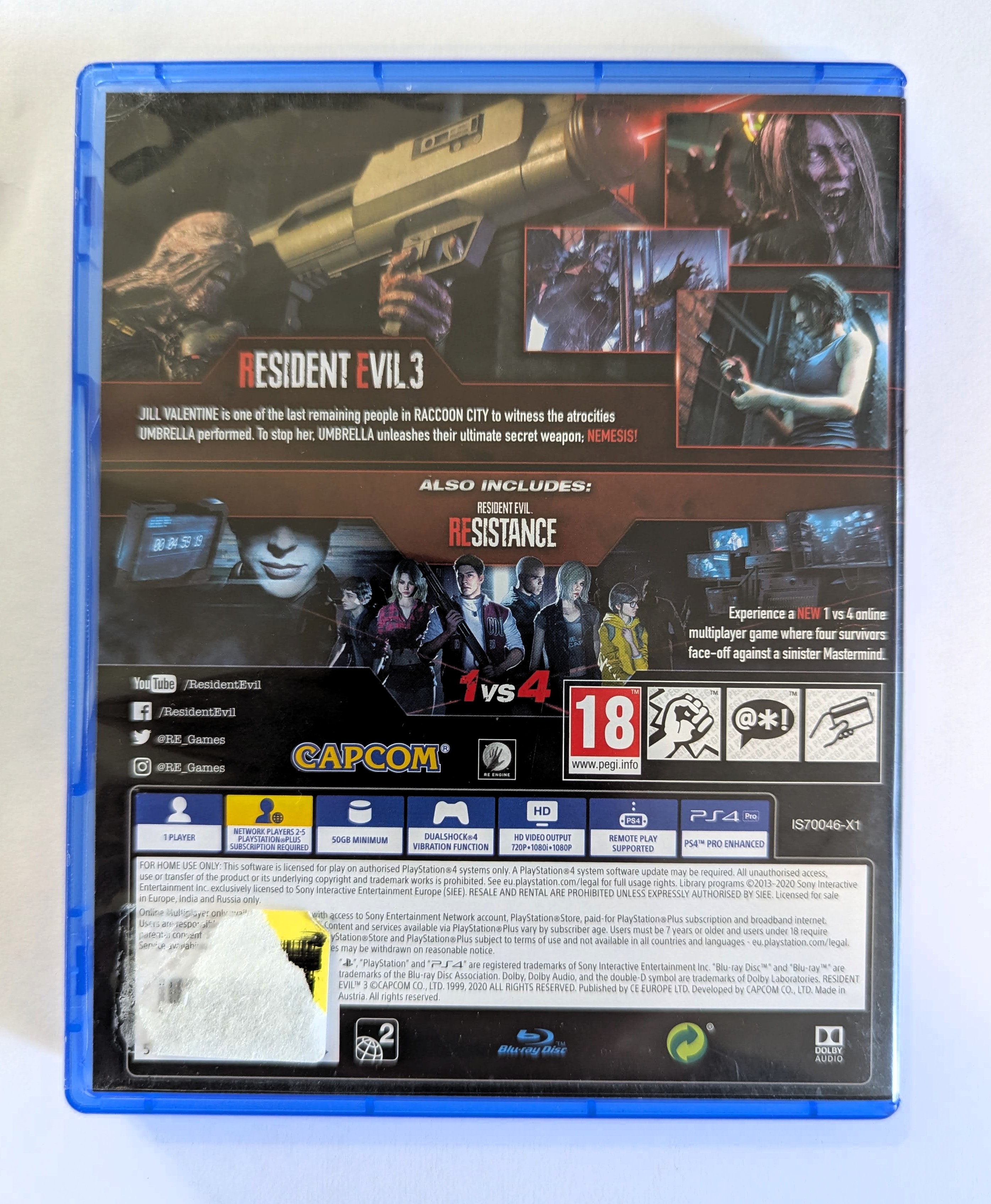Resident Evil 3 PS4