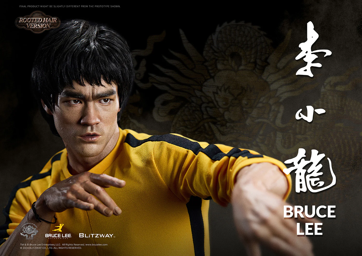 Bruce Lee 50th Anniversary Rooted Hair Ver. 1/4