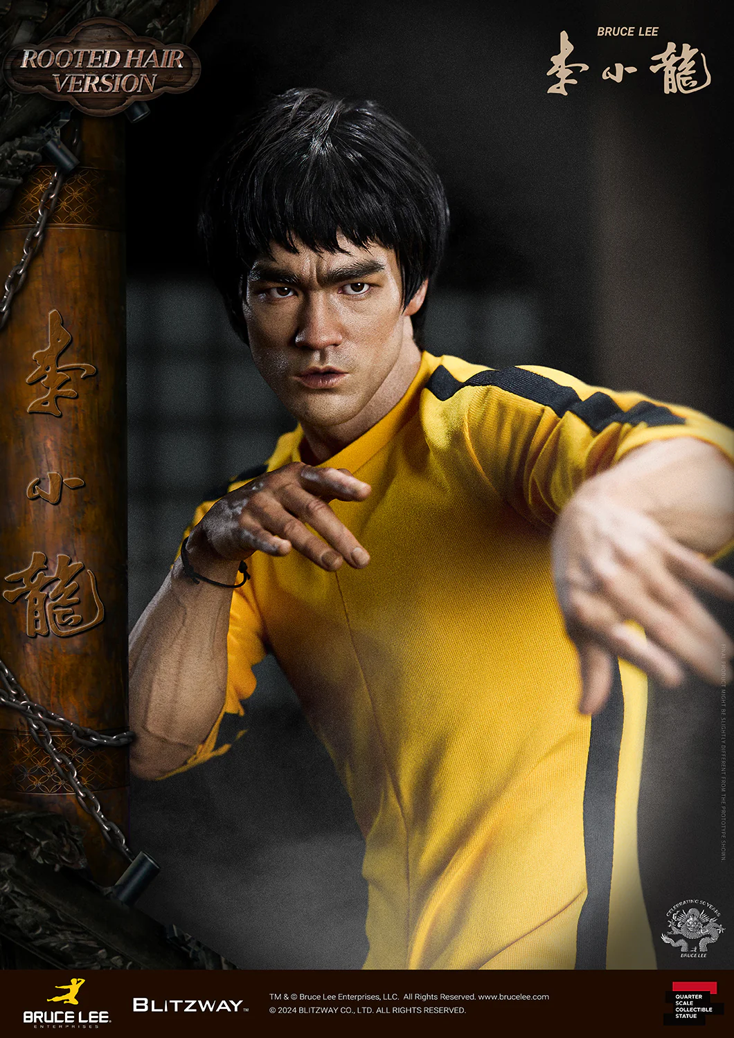 Bruce Lee 50th Anniversary Rooted Hair Ver. 1/4