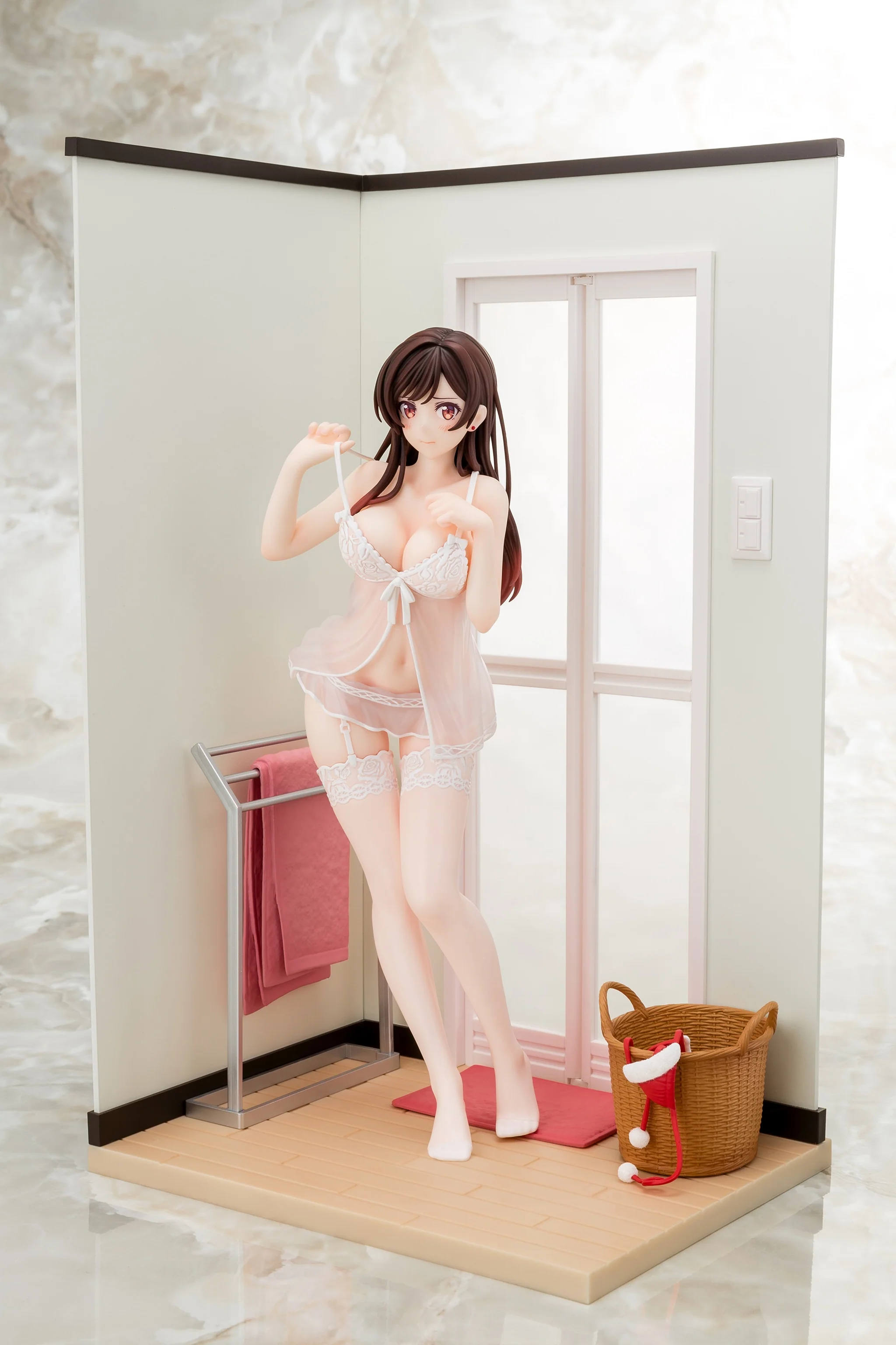 Rent-a-Girlfriend Mizuhara Chizuru In See-through Lingerie Figure Angel White Ver. 1/6 Scale Figure