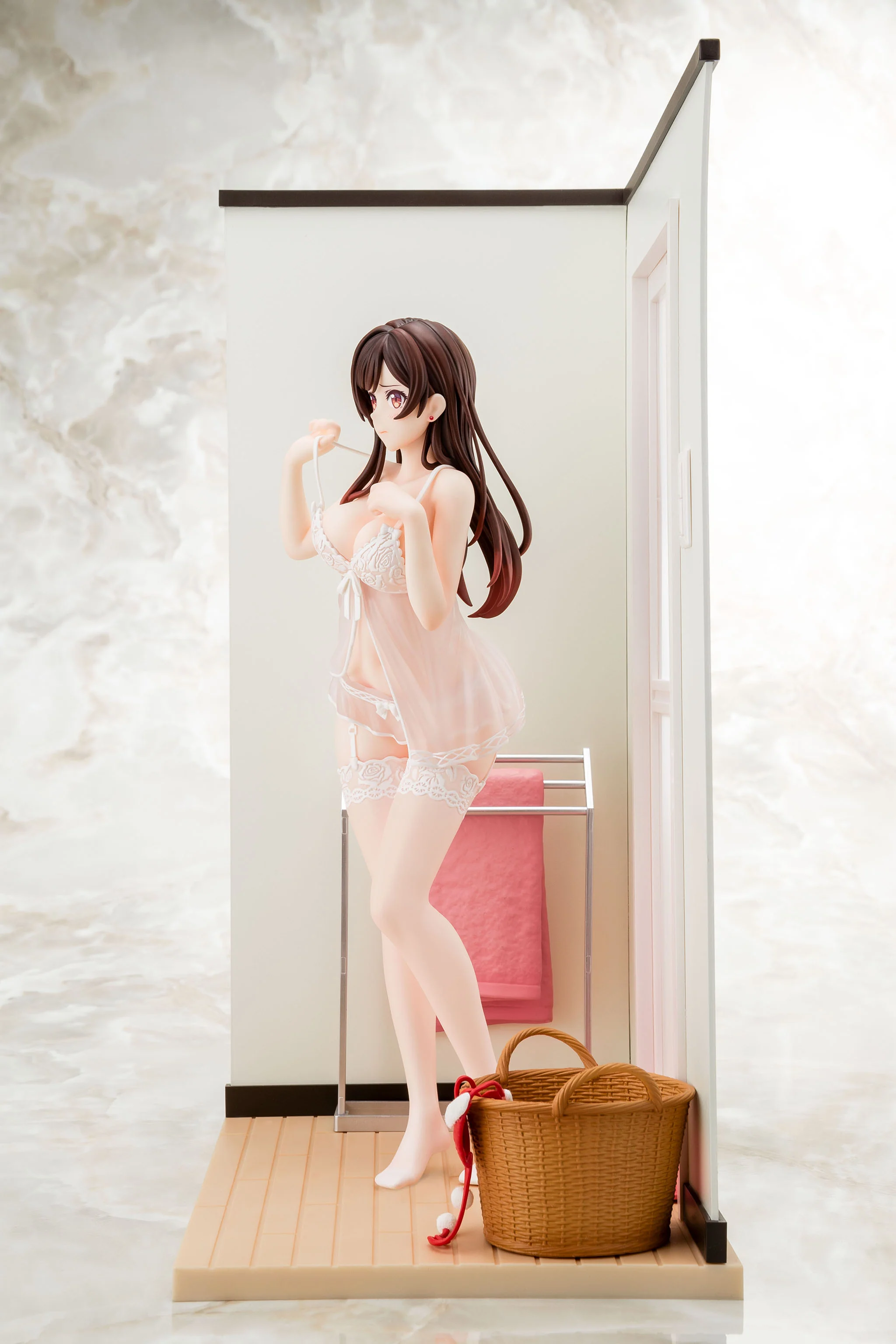 Rent-a-Girlfriend Mizuhara Chizuru In See-through Lingerie Figure Angel White Ver. 1/6 Scale Figure