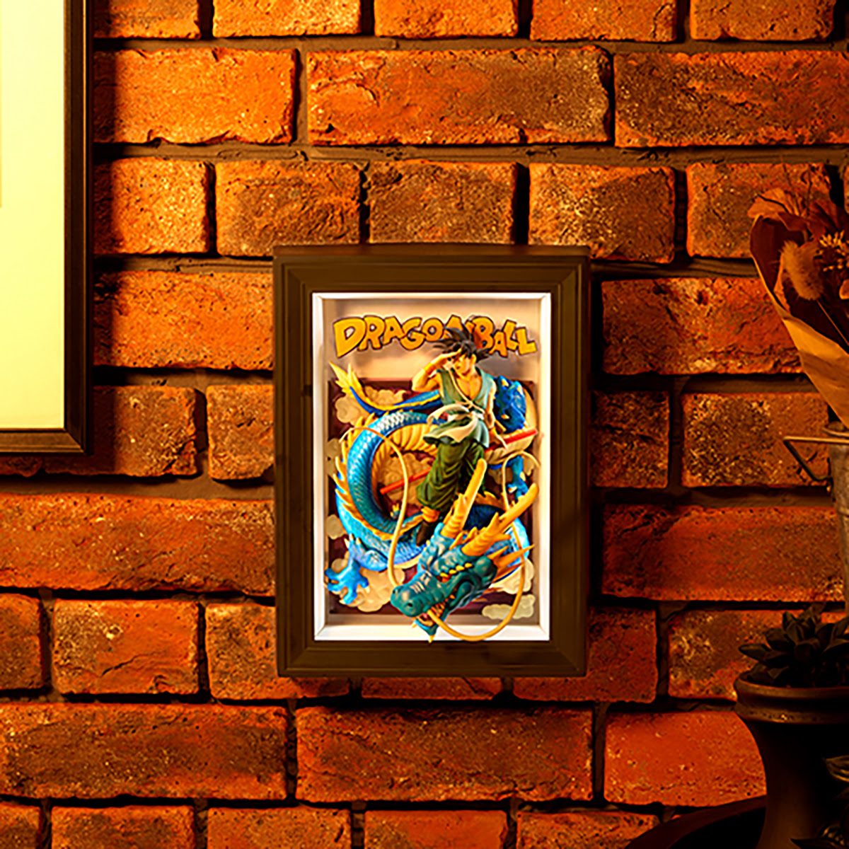 Son Goku And Dragon Cuadro 3D Dragon Ball Tamashii Art