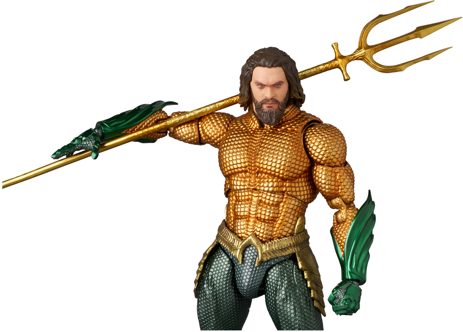 Aquaman and the Lost Kingdom MAFEX No.267 Aquaman (Green and Gold Suit Ver.) Action Figure
