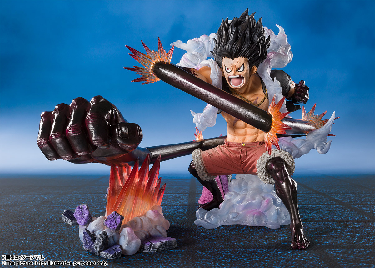 One Piece Figuarts ZERO Extra Battle PVC Statue Monkey D. Luffy Gear 4 Snake Man King Cobra 21 cm