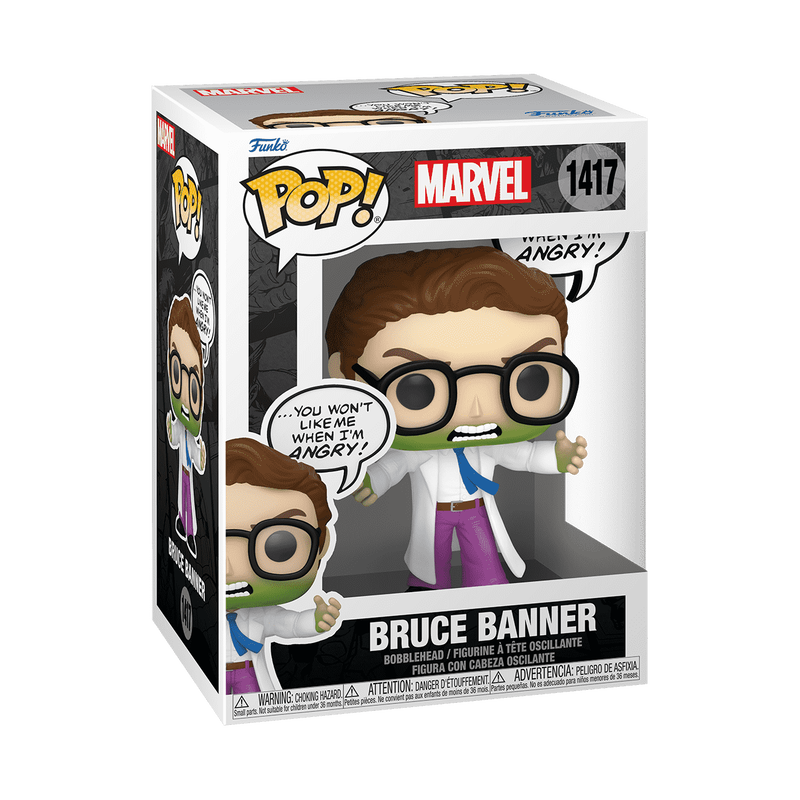 Marvel Comics POP! Marvel Vinyl Figure Bruce Banner (Don't Make me Angry) 9 cm