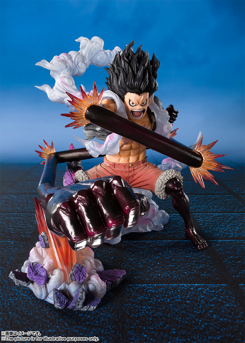 One Piece Figuarts ZERO Extra Battle PVC Statue Monkey D. Luffy Gear 4 Snake Man King Cobra 21 cm