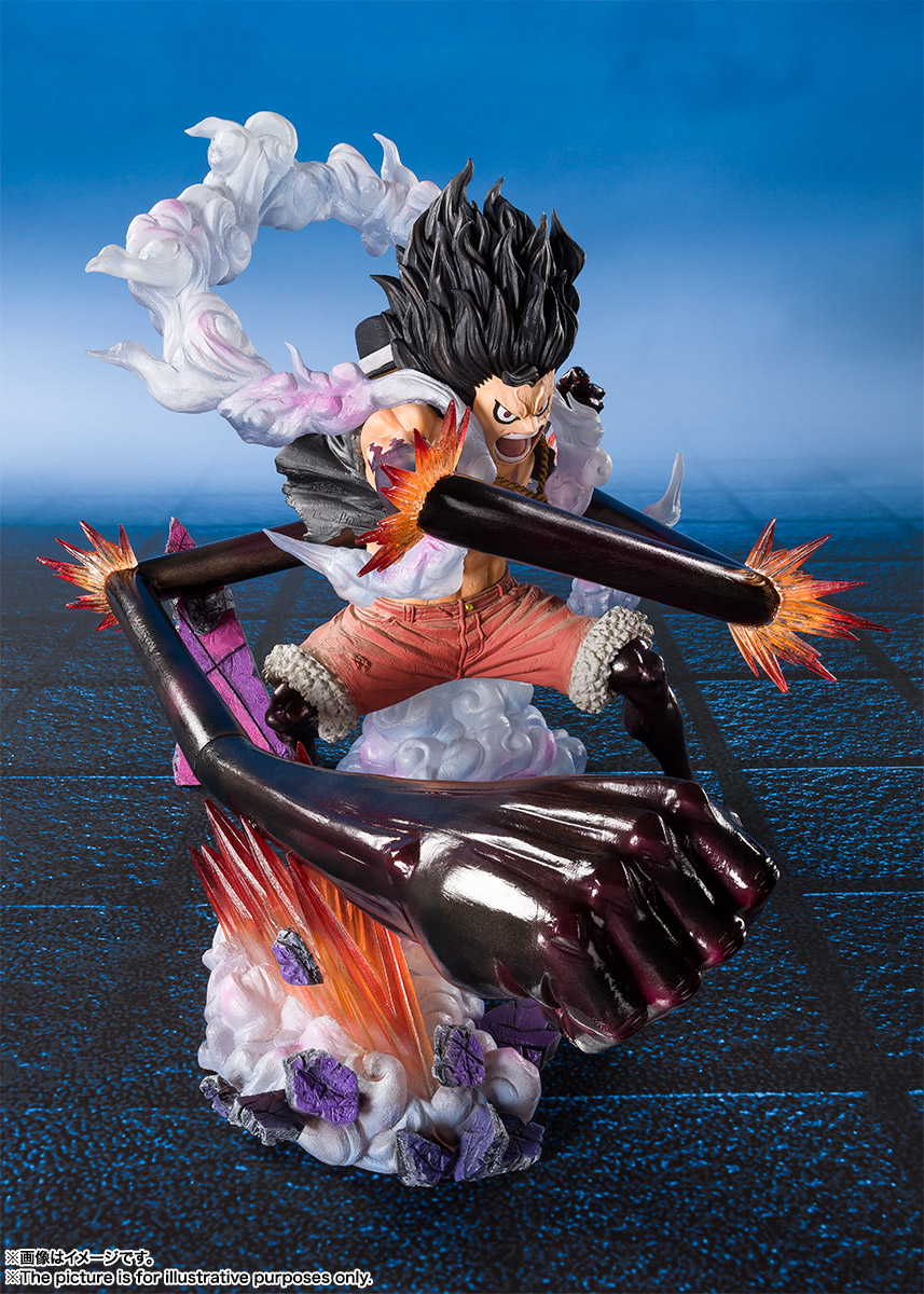 One Piece Figuarts ZERO Extra Battle PVC Statue Monkey D. Luffy Gear 4 Snake Man King Cobra 21 cm