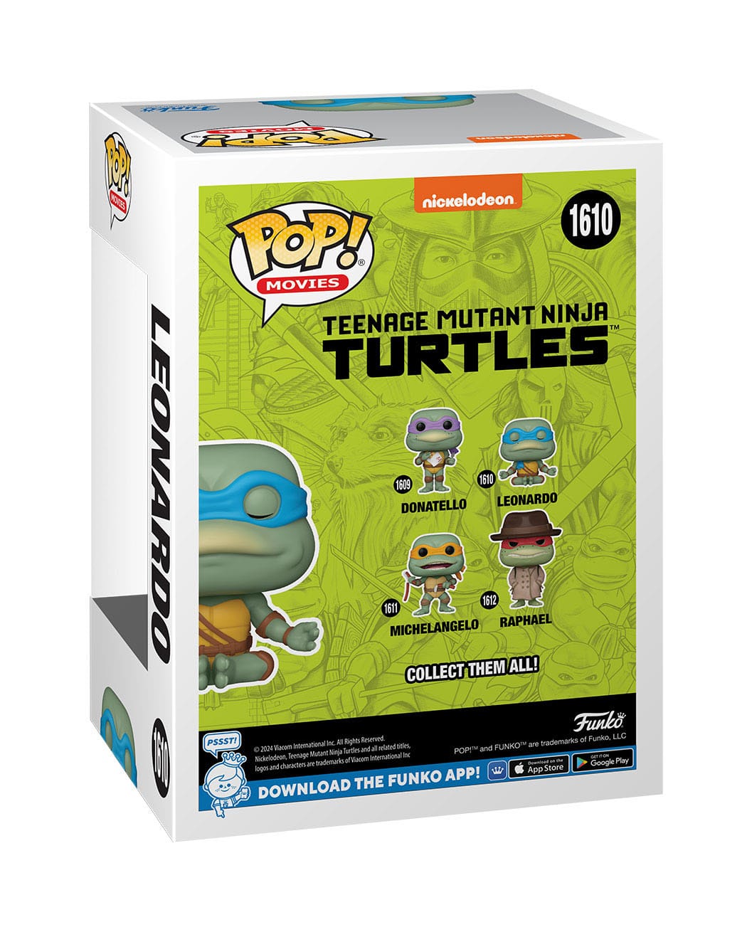 Teenage Mutant Ninja Turtles Lot 4 Turtles! POP! Movies Vinyl Figures 9 cm each